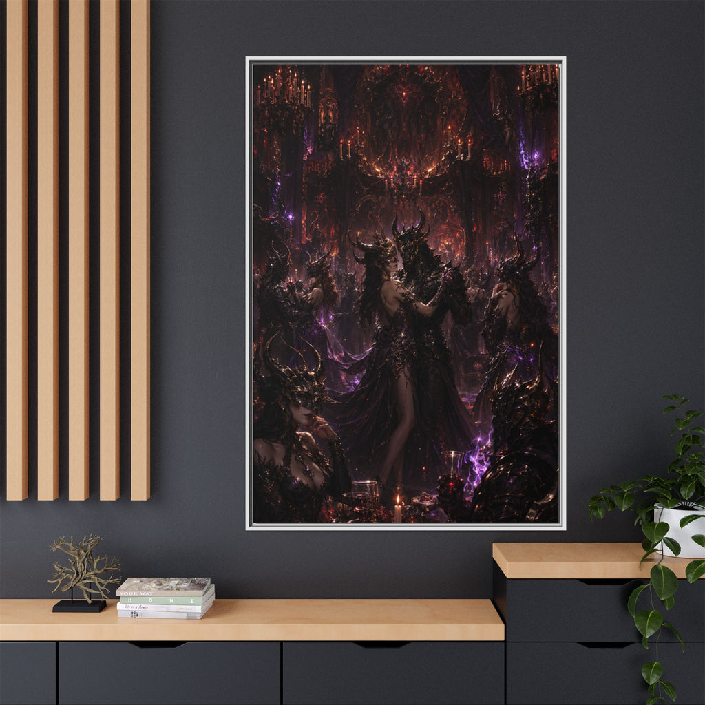 Framed Matte Canvas — Dark Fantasy Demon Lord Wall Art