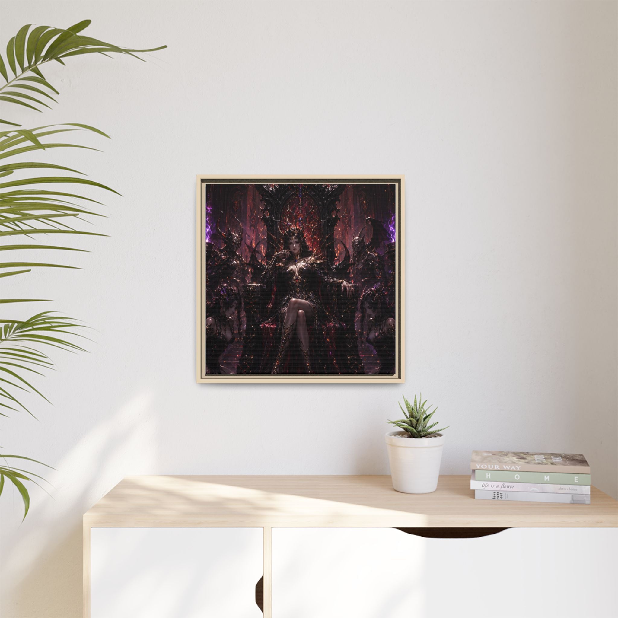 Dark Fantasy Queen Matte Canvas Framed Art