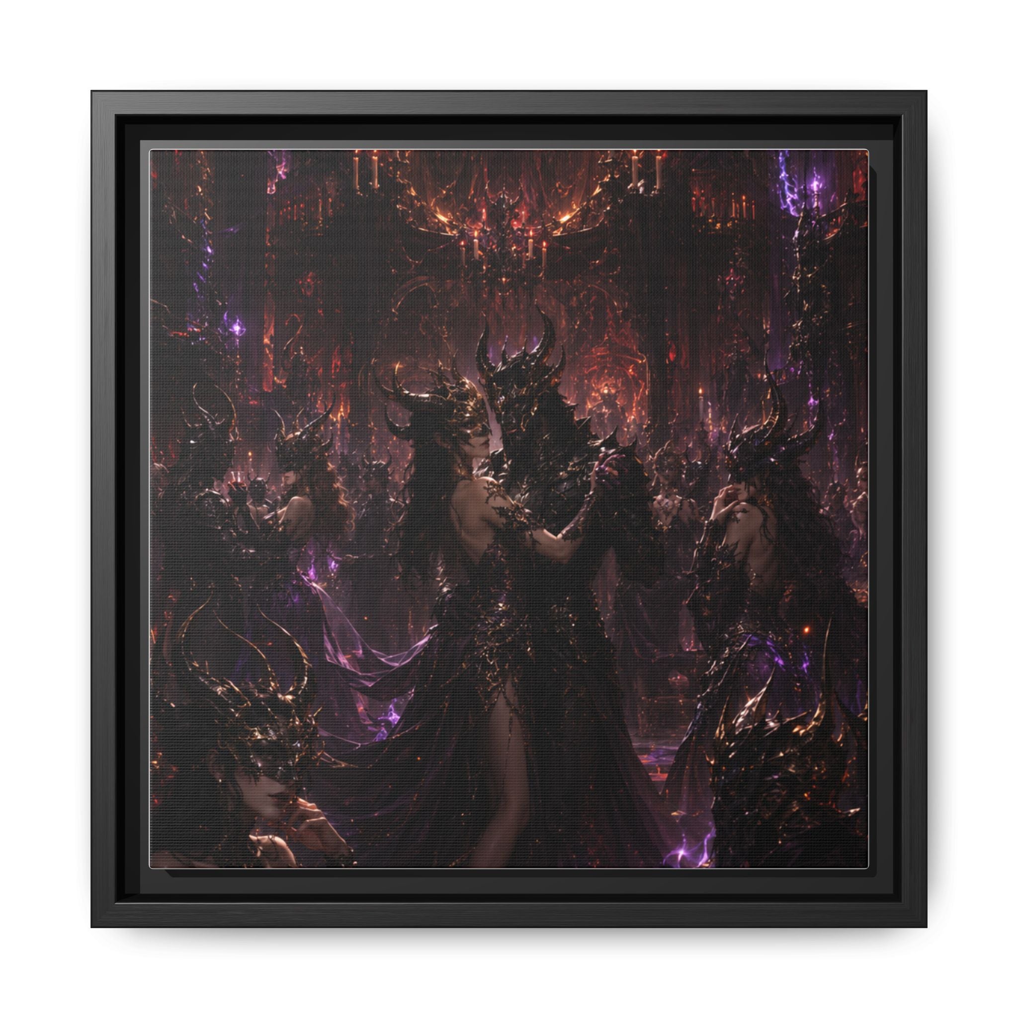 Framed Matte Canvas — Dark Fantasy Demon Lord Wall Art