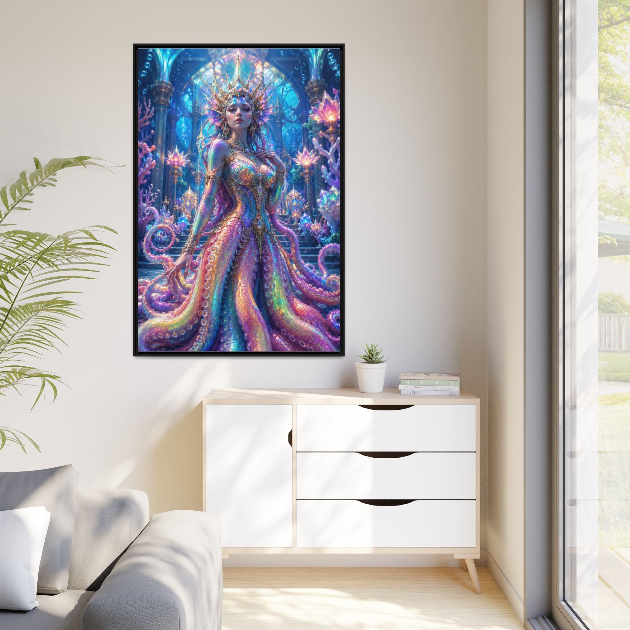 Rainbow Sea Empress Matte Canvas Print (Framed)