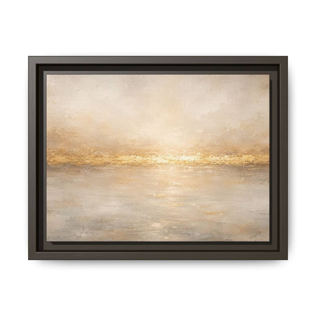 Golden Horizon Framed Canvas Wall Art