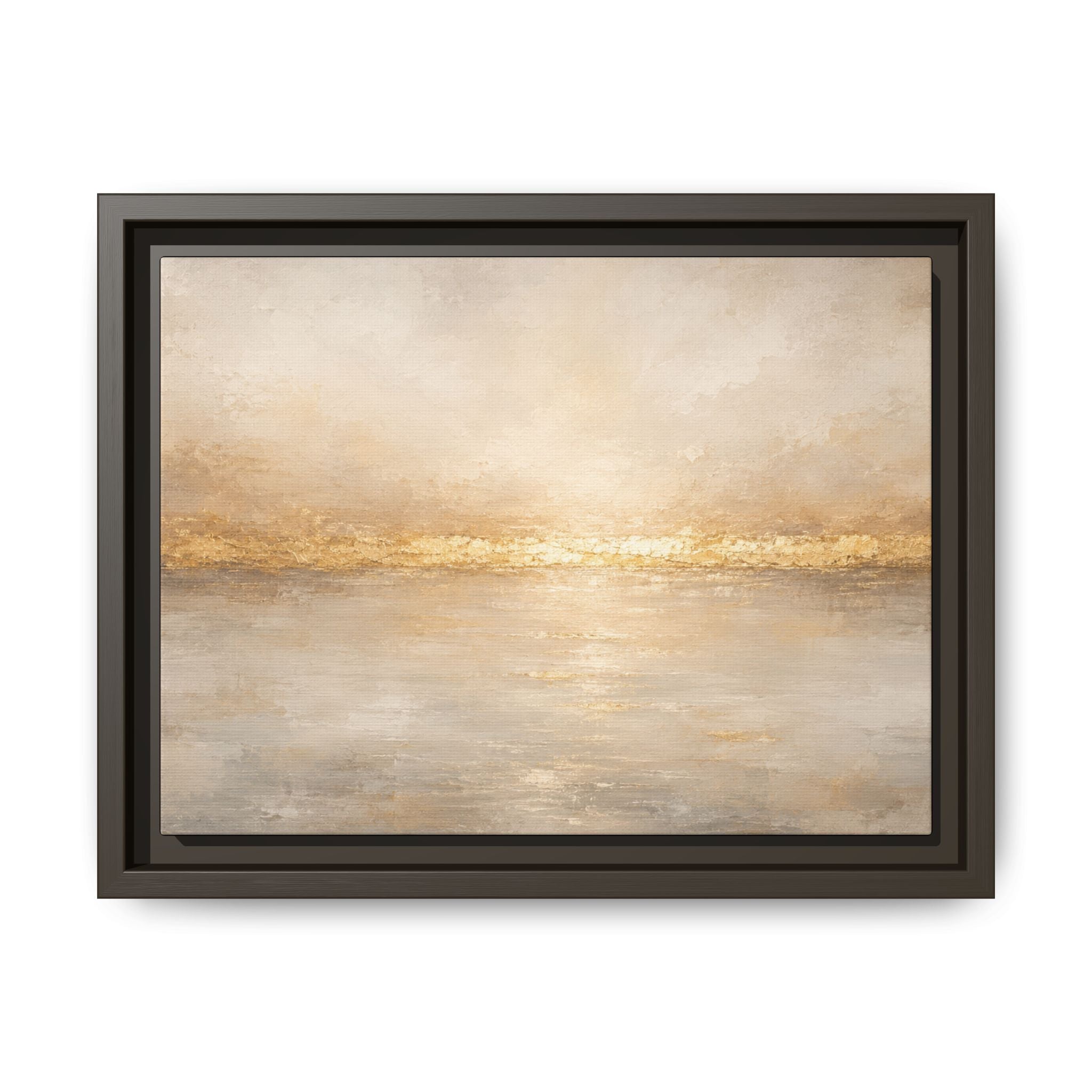 Golden Horizon Framed Canvas Wall Art