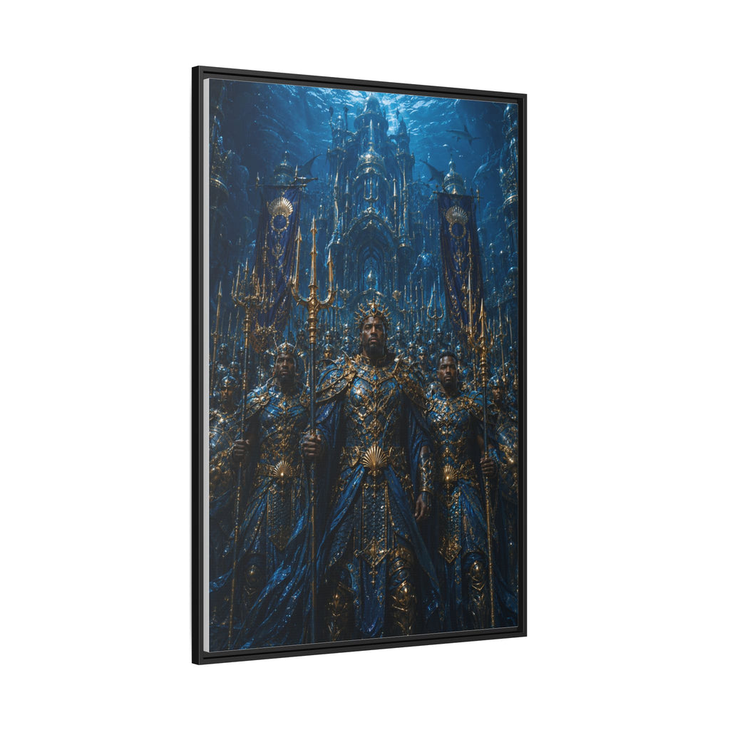 Framed Matte Canvas - Underwater King Artwork
