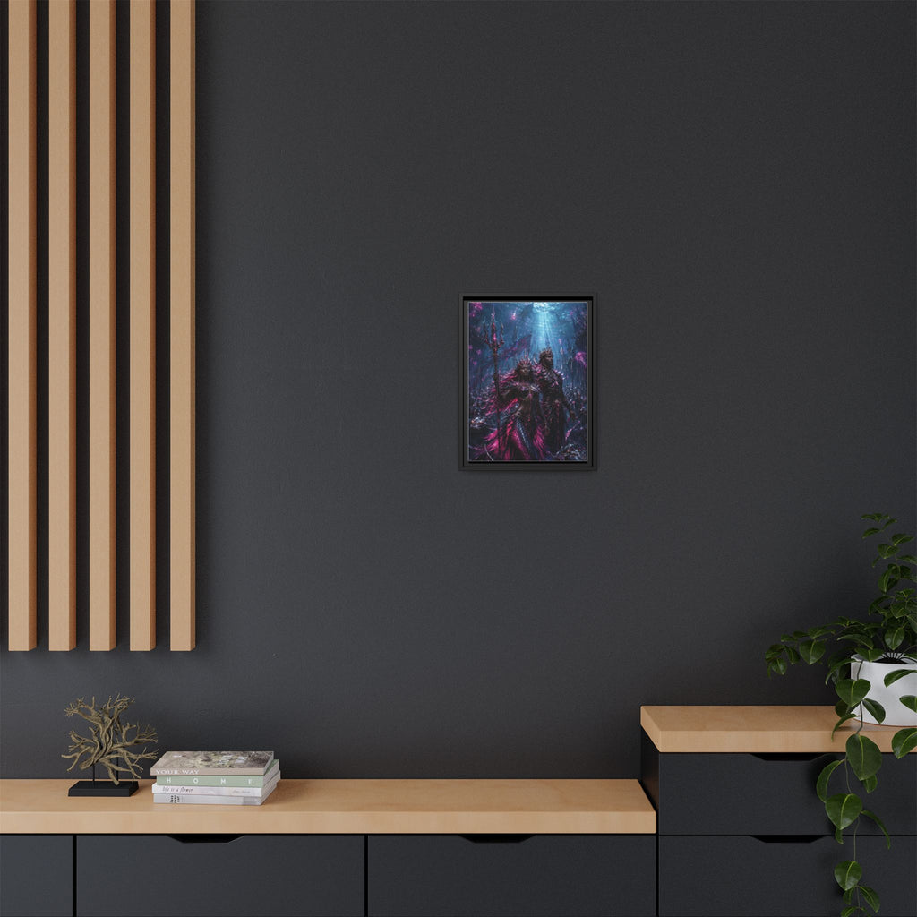 Framed Matte Canvas Print — Mystical Underwater King & Queen Artwork