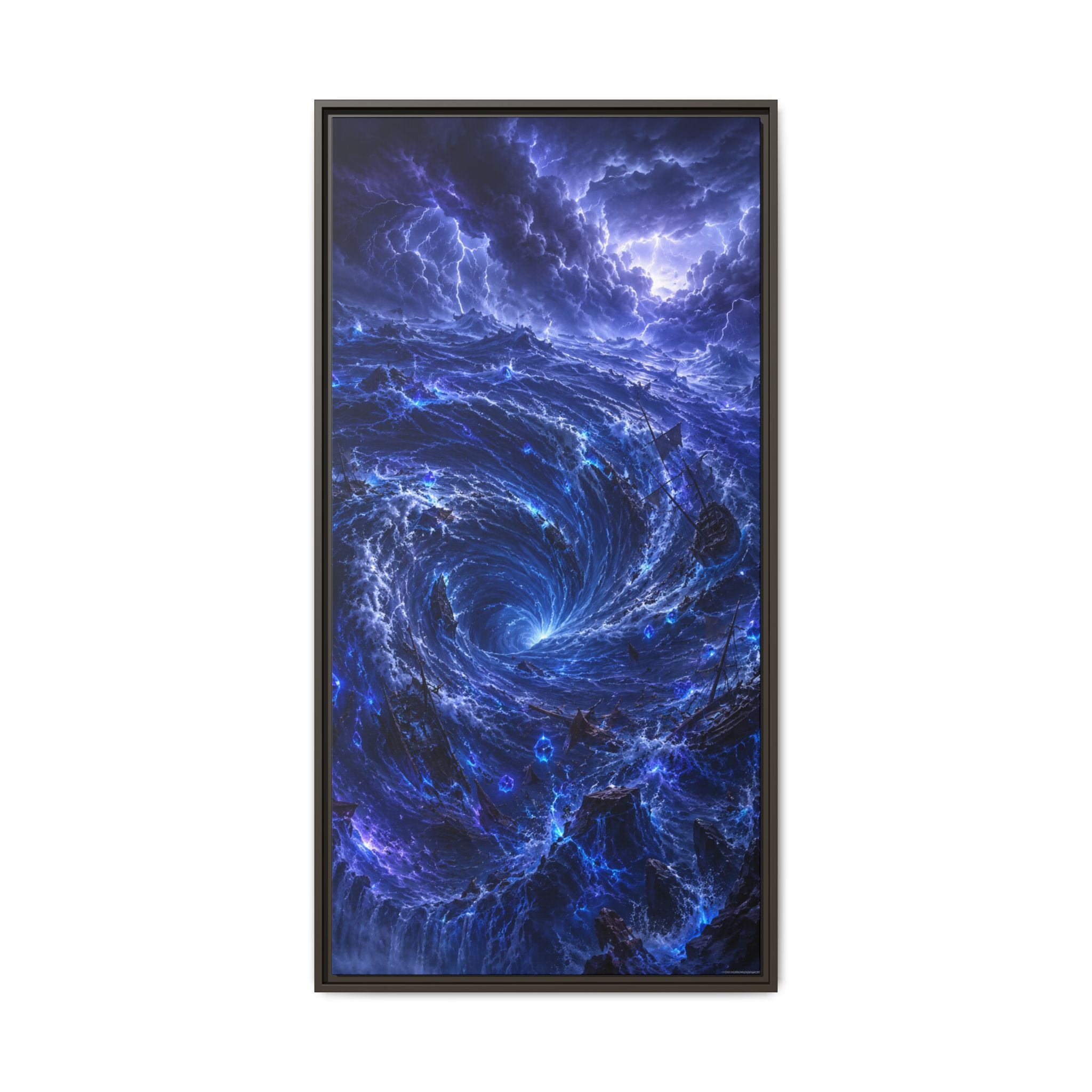 Fine Art Paper Print - Blue Cosmic Vortex Wall Art