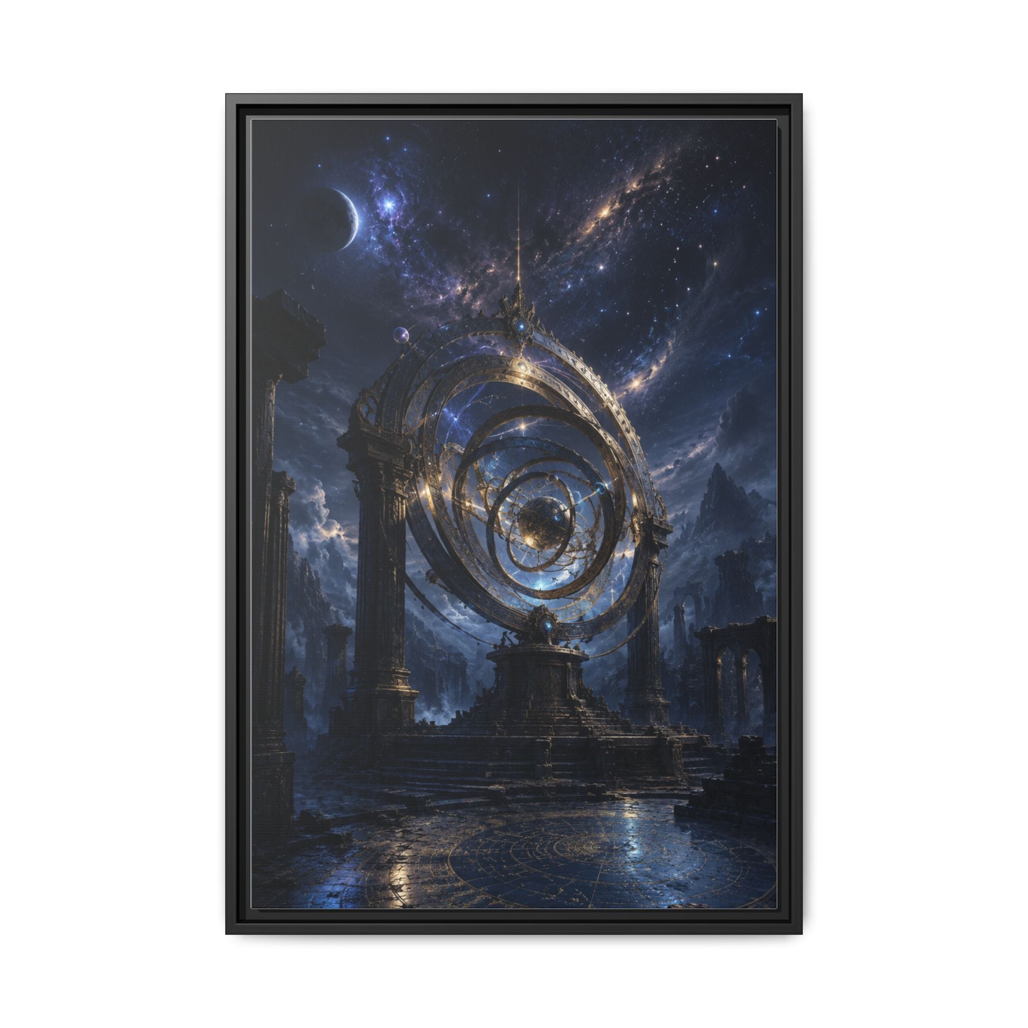 Mystical Astral Portal Matte Canvas Print — Framed Wall Art