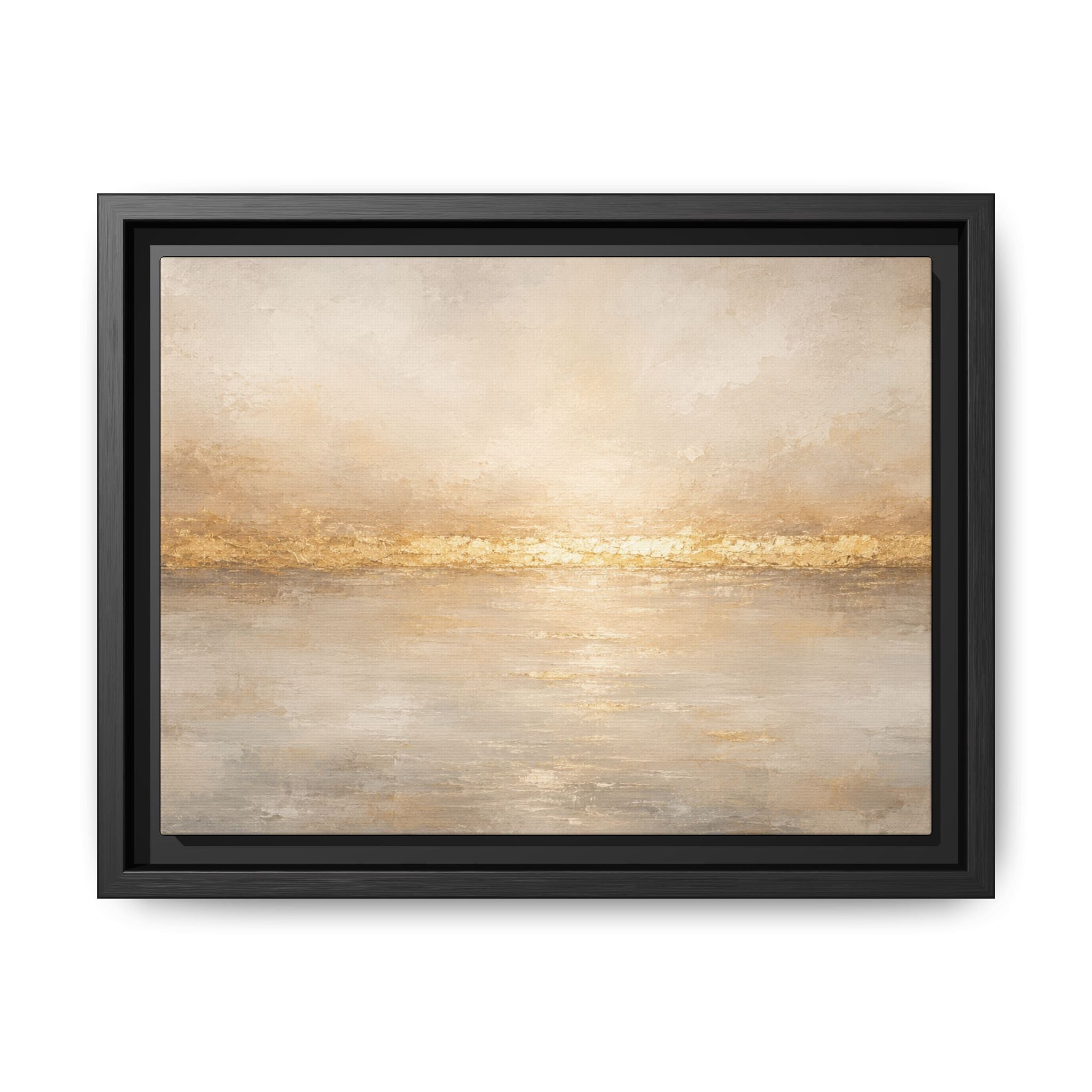 Golden Horizon Framed Canvas Wall Art