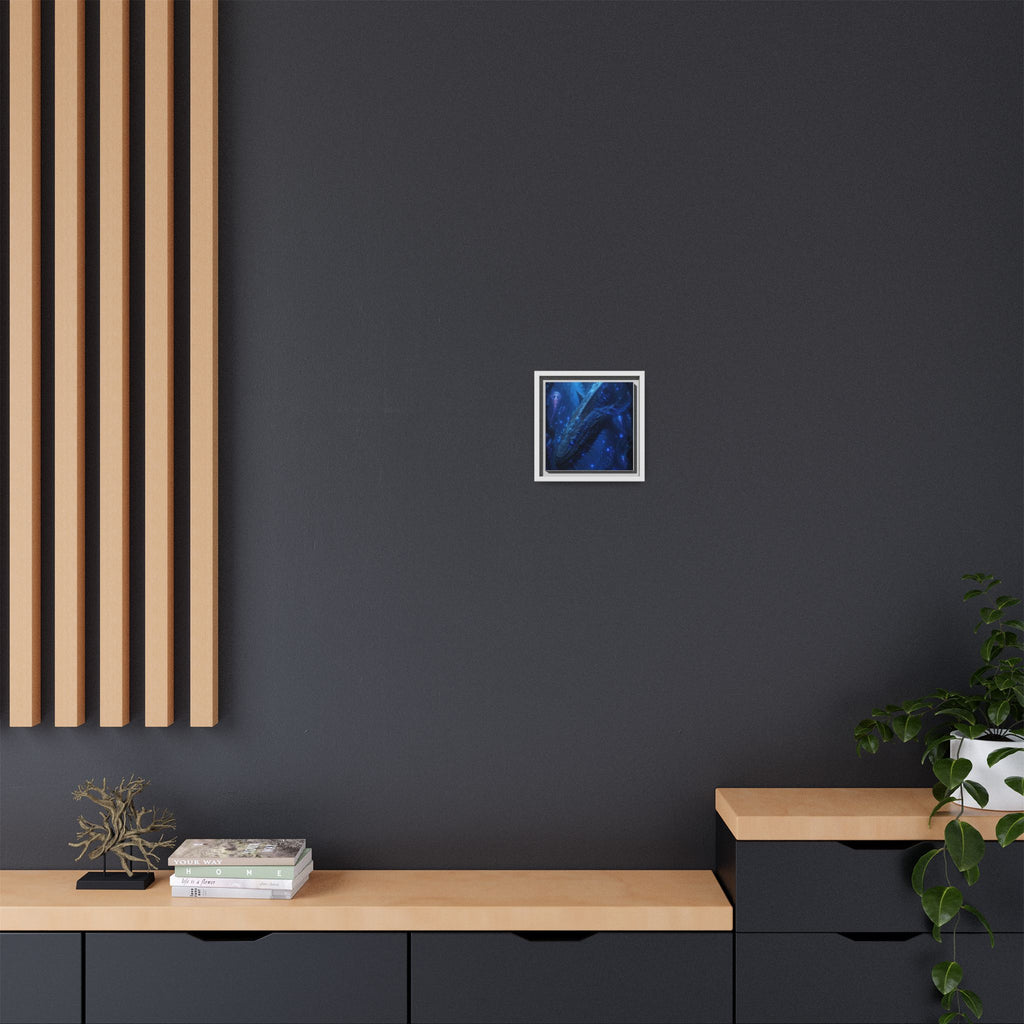 Framed Matte Canvas Art - Deep Sea Leviathan Fantasy Print
