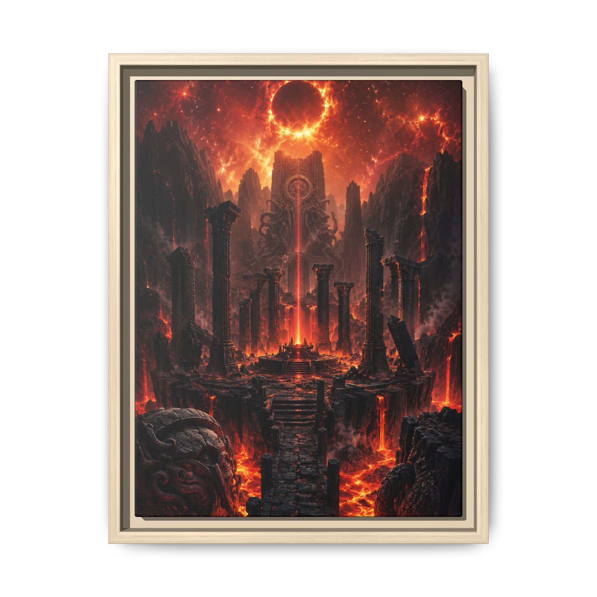 Fine Art Paper Print — Fiery Apocalyptic Landscape Wall Art