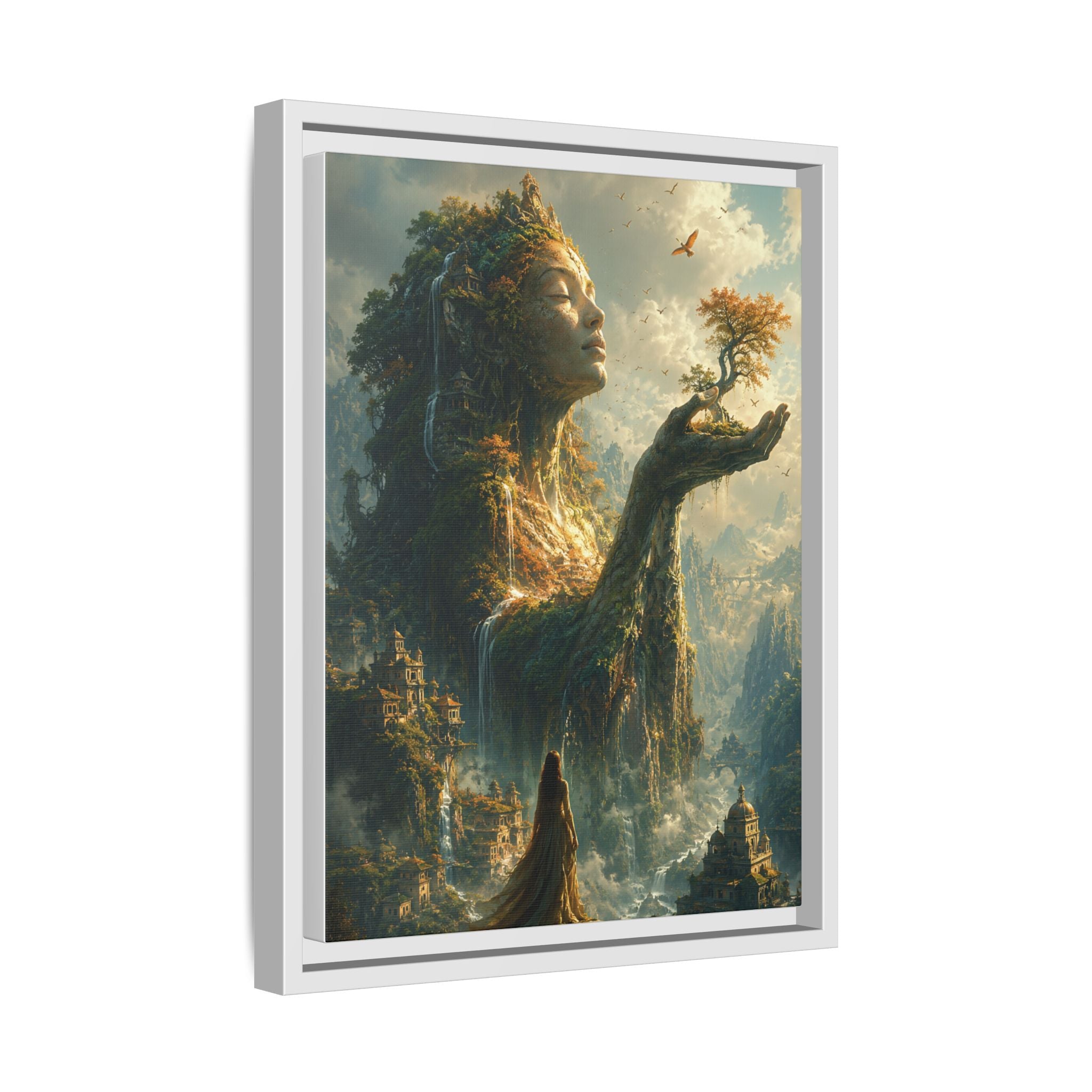 Framed Matte Canvas - Earth Goddess Fantasy Wall Art