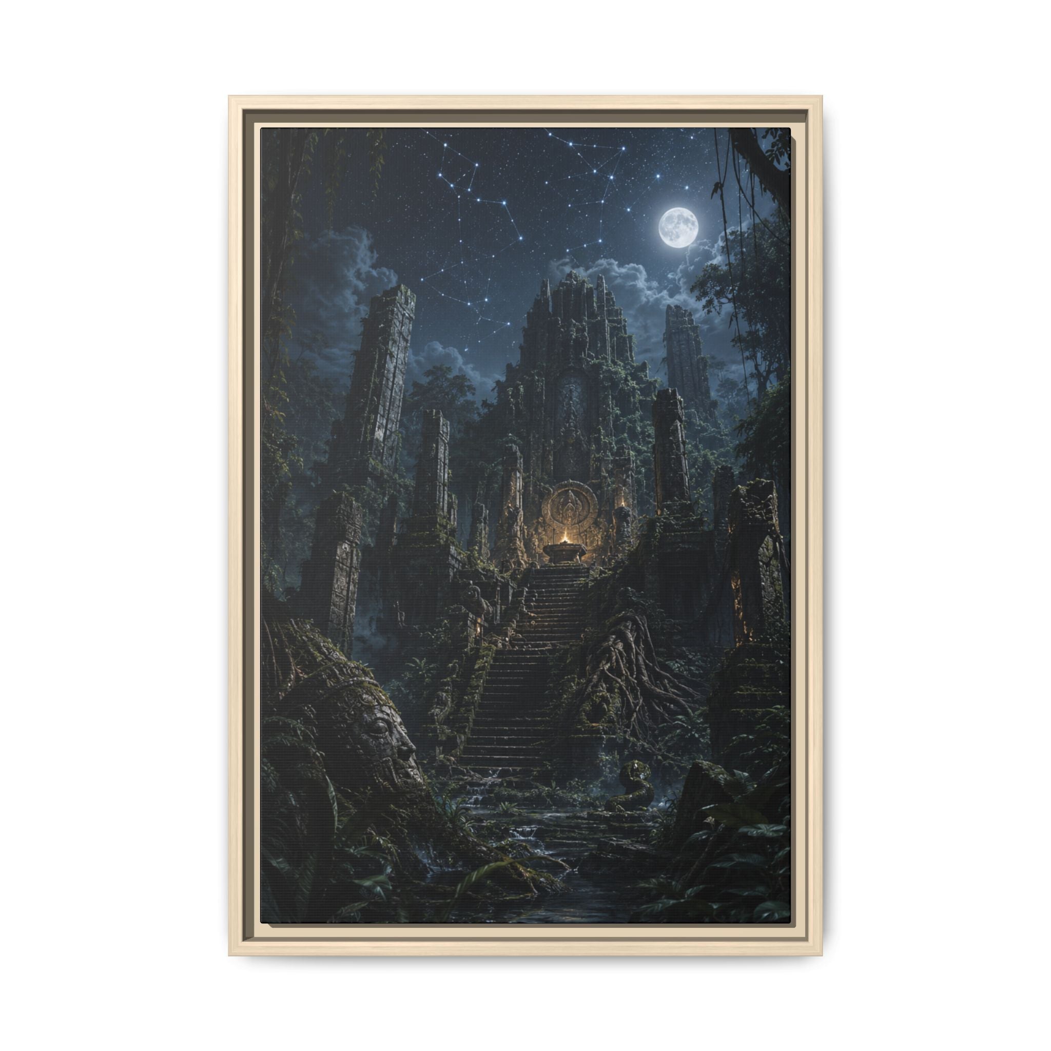 Fine Art Paper Print - Moonlit Ruins Fantasy Wall Art