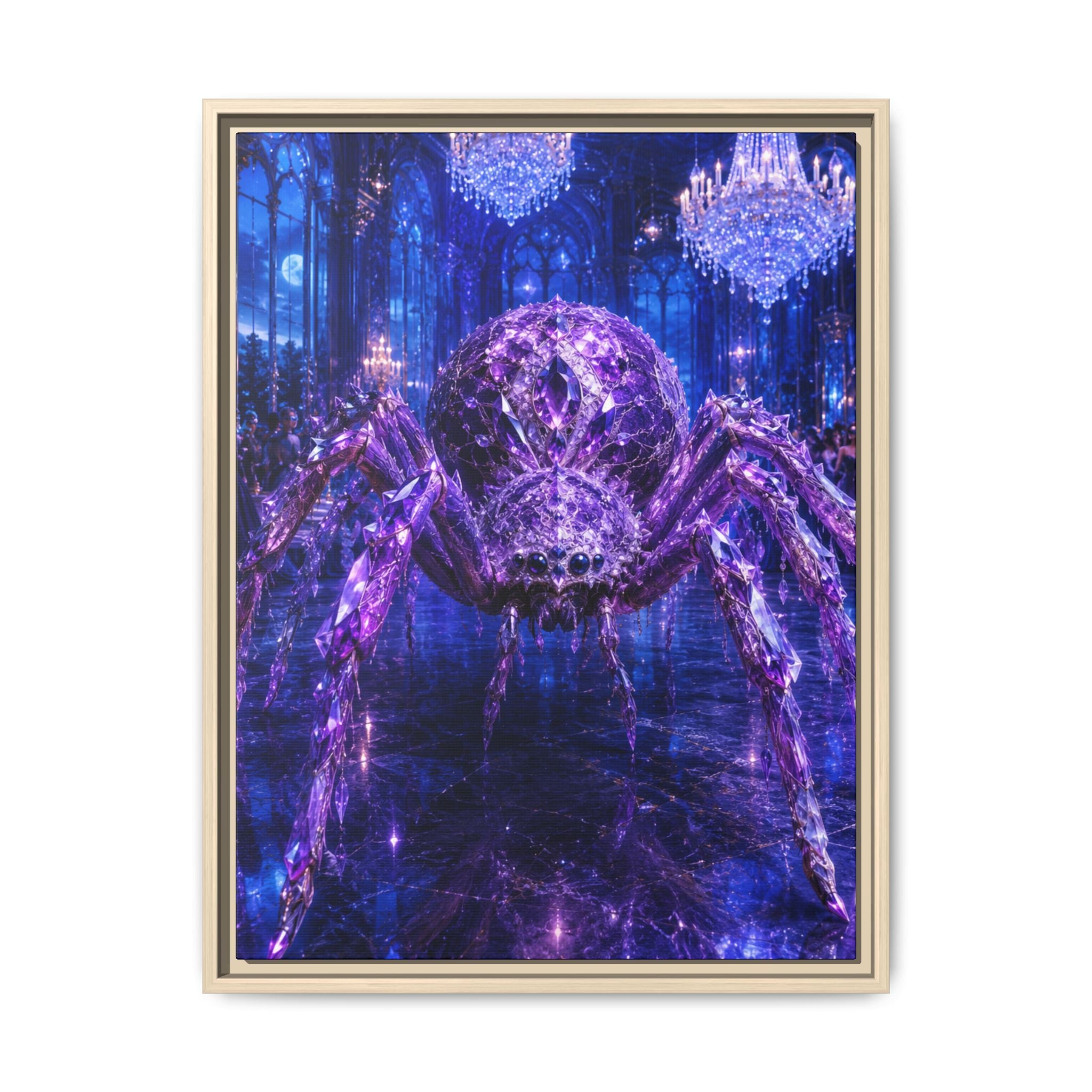 Fine Art Paper Print - Purple Crystal Spider Fantasy Art
