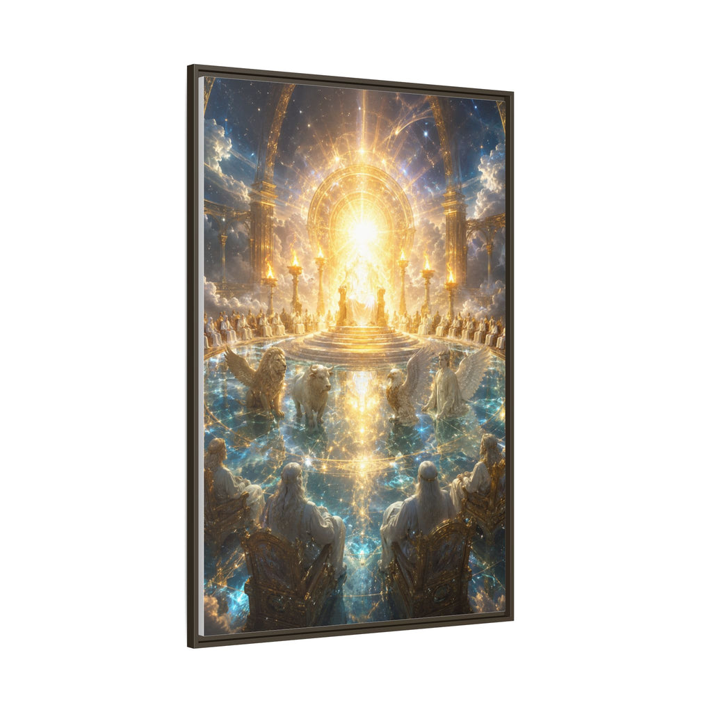 Heavenly Throne Room Matte Framed Canvas Print