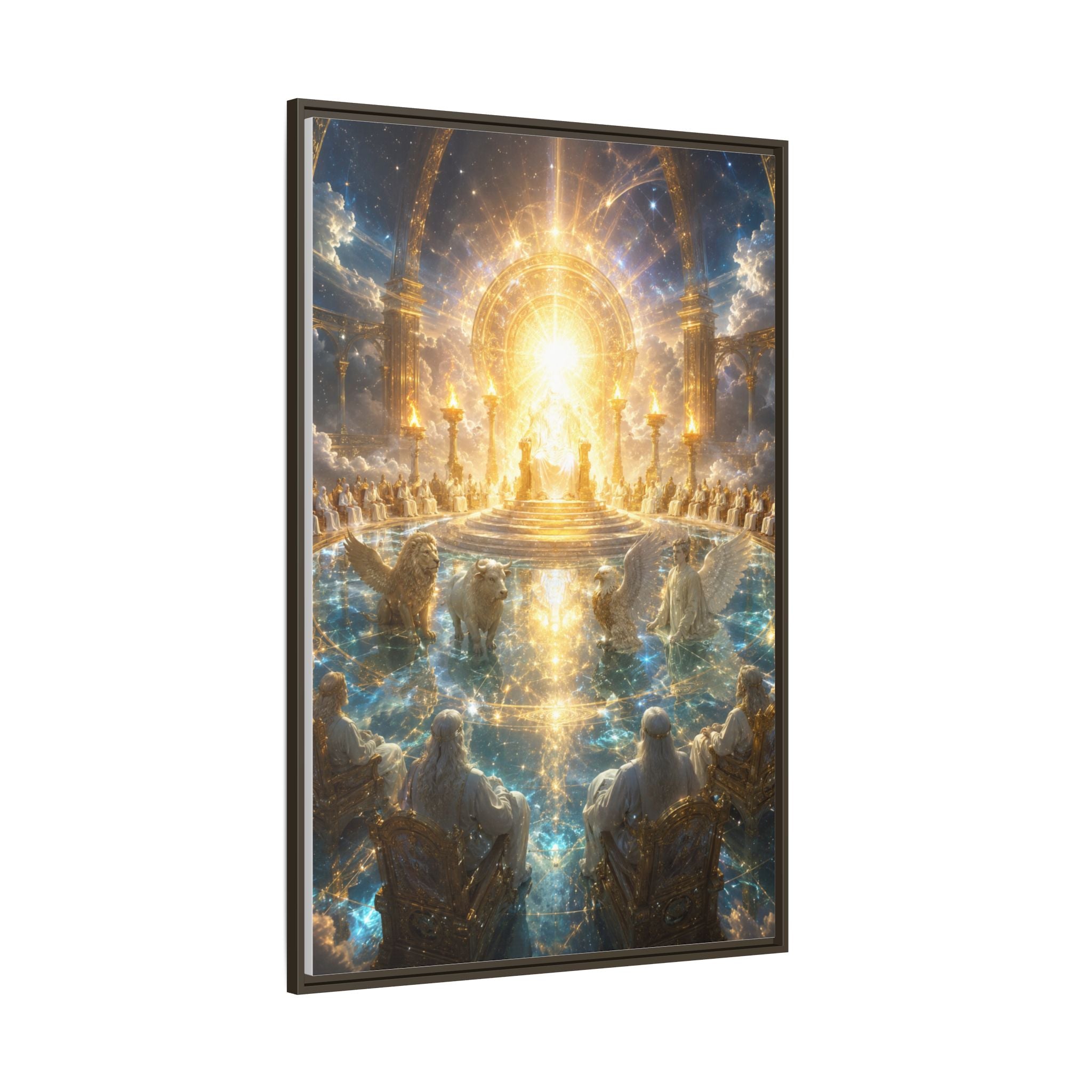 Heavenly Throne Room Matte Framed Canvas Print