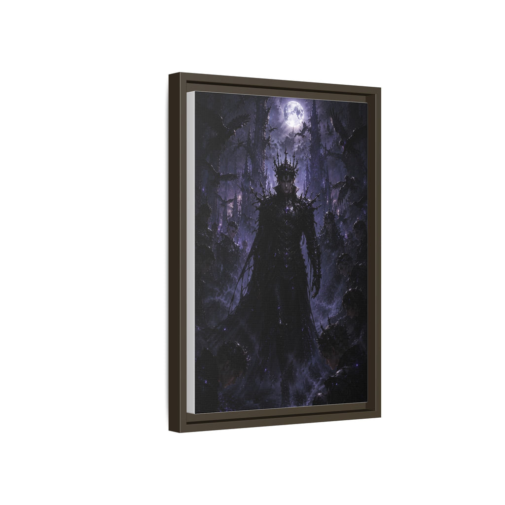 Dark King Matte Canvas Framed Print — Gothic Fantasy Wall Art