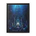 Framed Matte Canvas - Enchanted Underwater Temple Fantasy Art