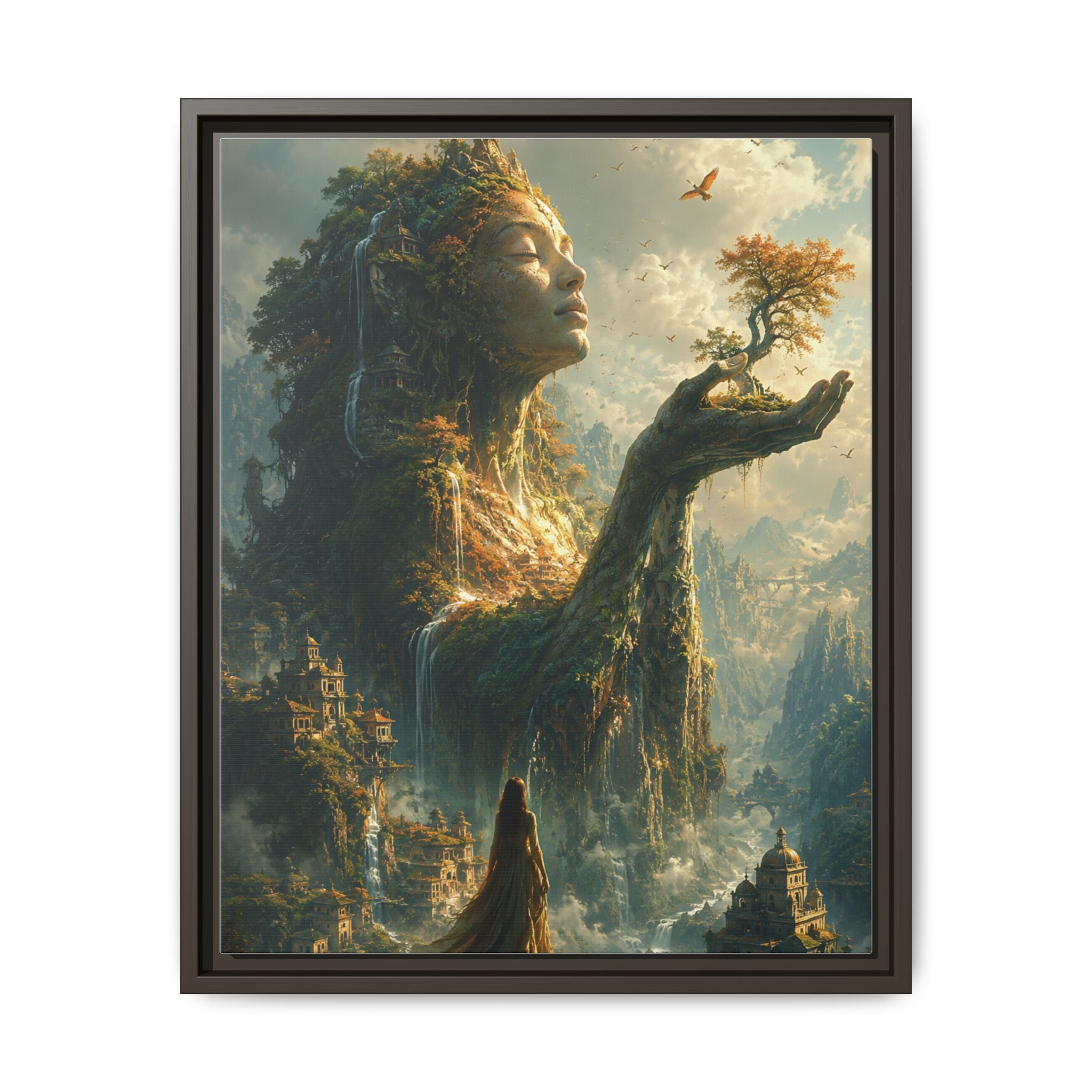 Framed Matte Canvas - Earth Goddess Fantasy Wall Art