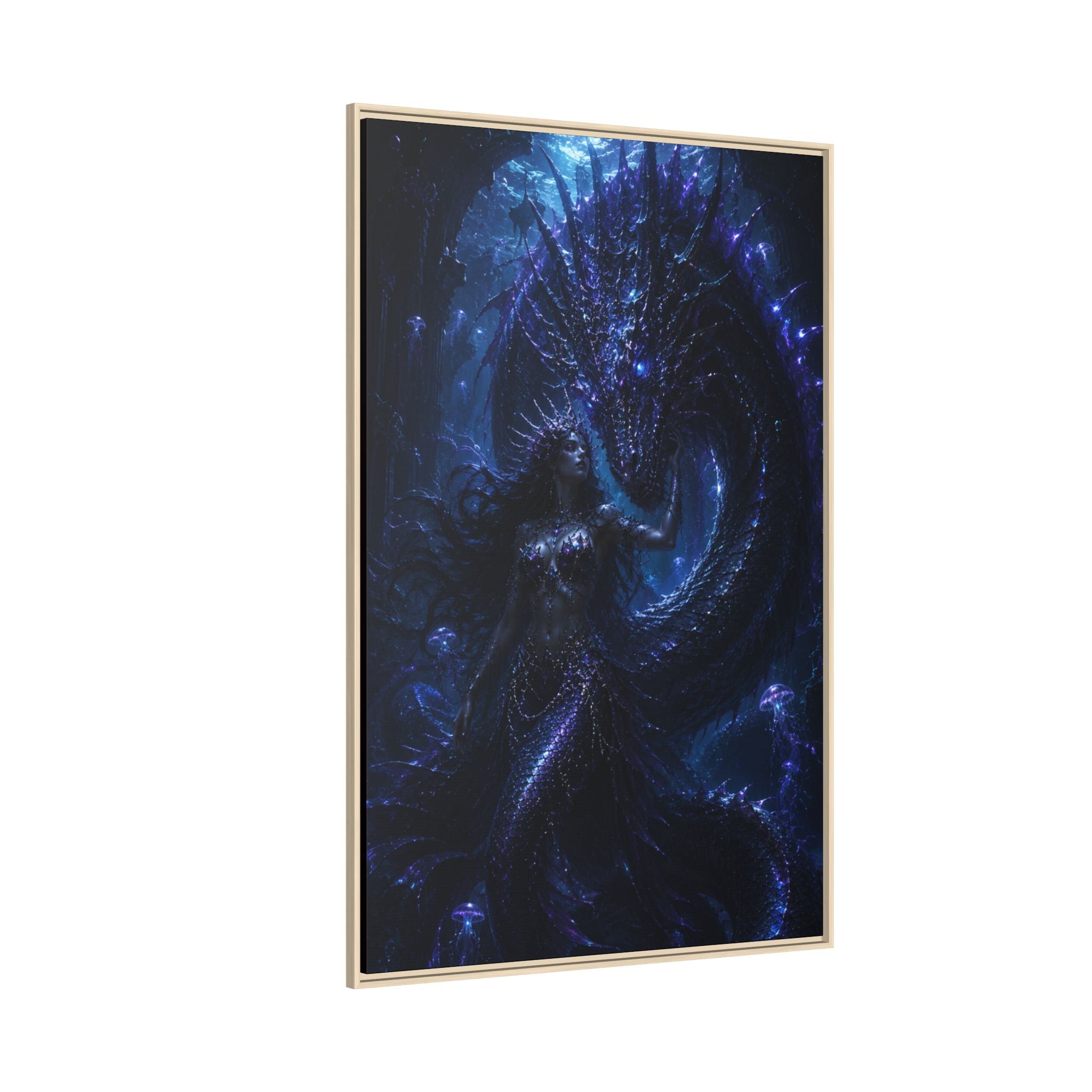Fine Art Paper Print — Mystical Blue Dragon Fantasy Print