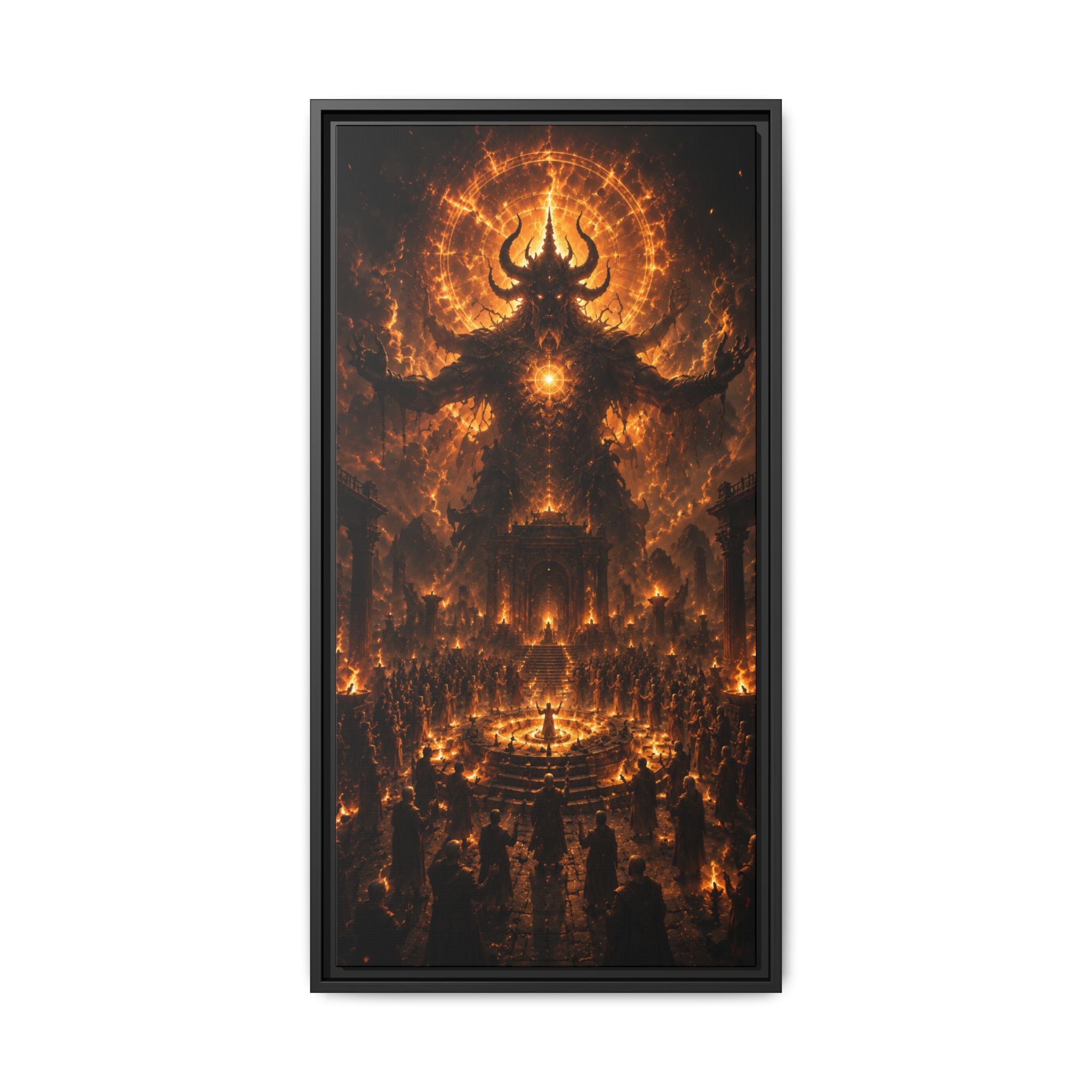 Infernal Colossus Matte Fine Art Paper Print — Dark Fantasy Demon Wall Art
