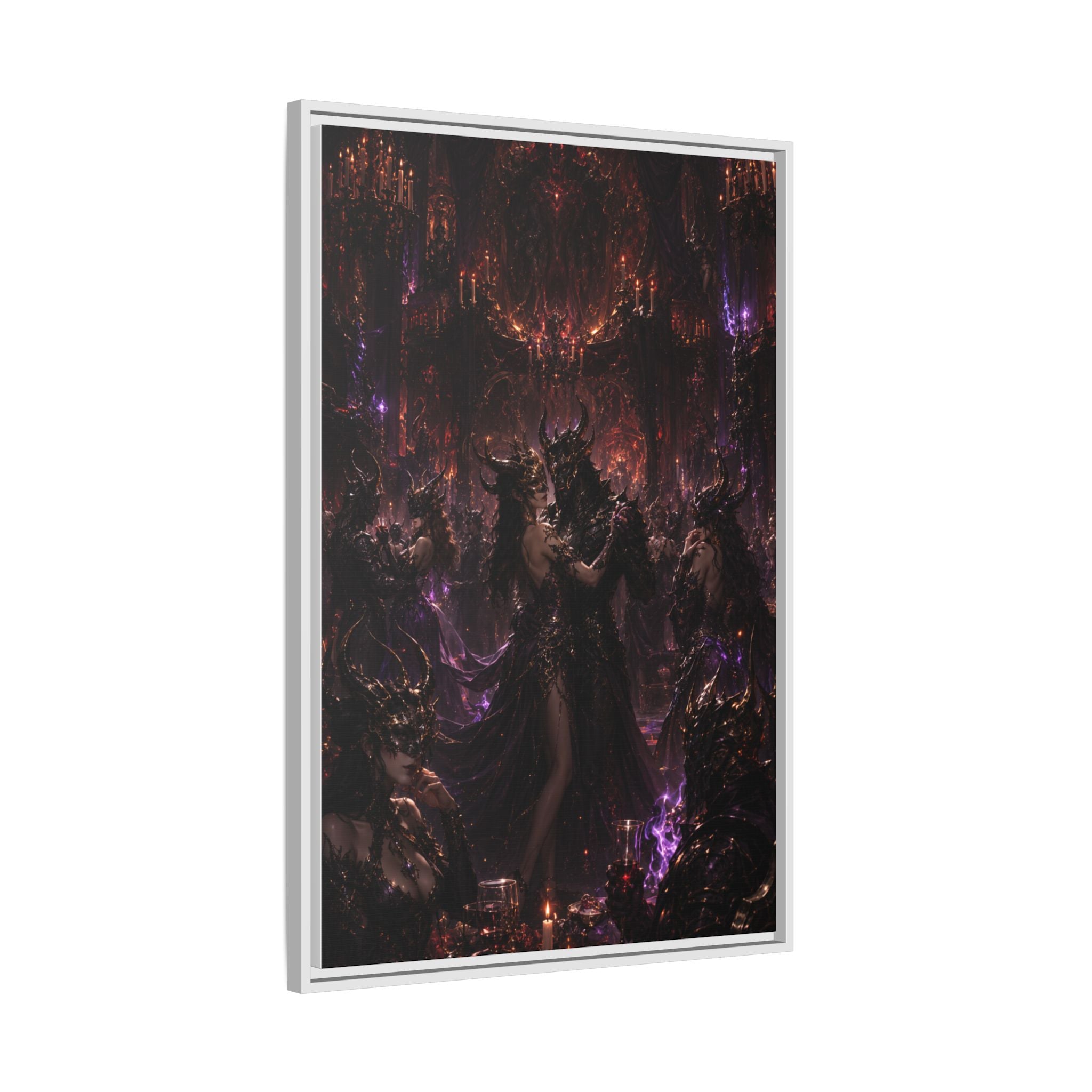 Framed Matte Canvas — Dark Fantasy Demon Lord Wall Art