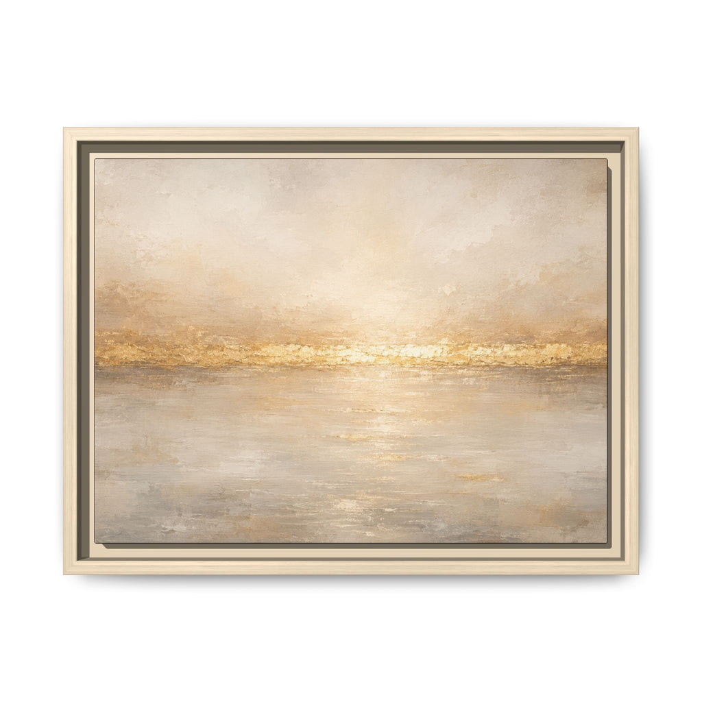 Golden Horizon Framed Canvas Wall Art