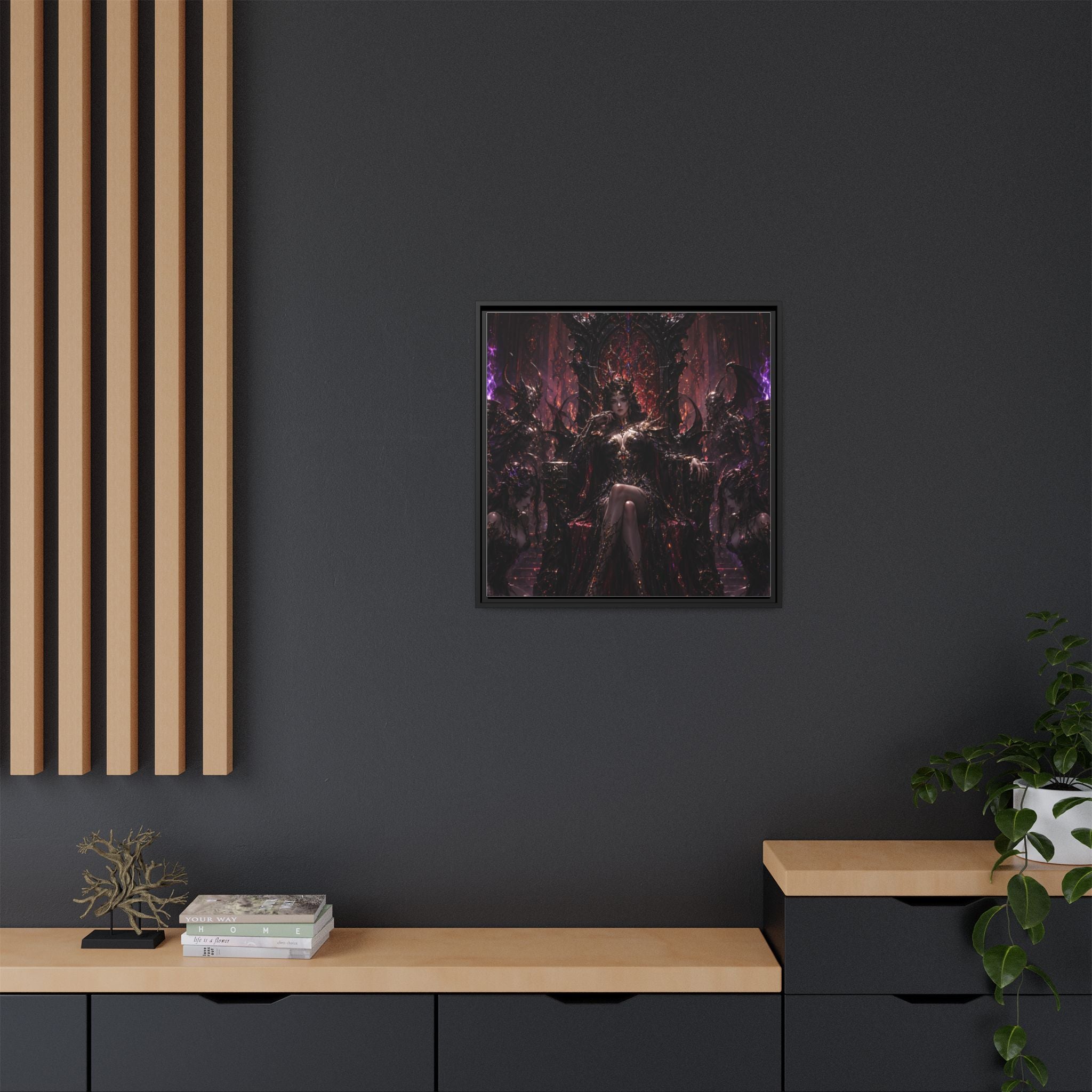 Dark Fantasy Queen Matte Canvas Framed Art
