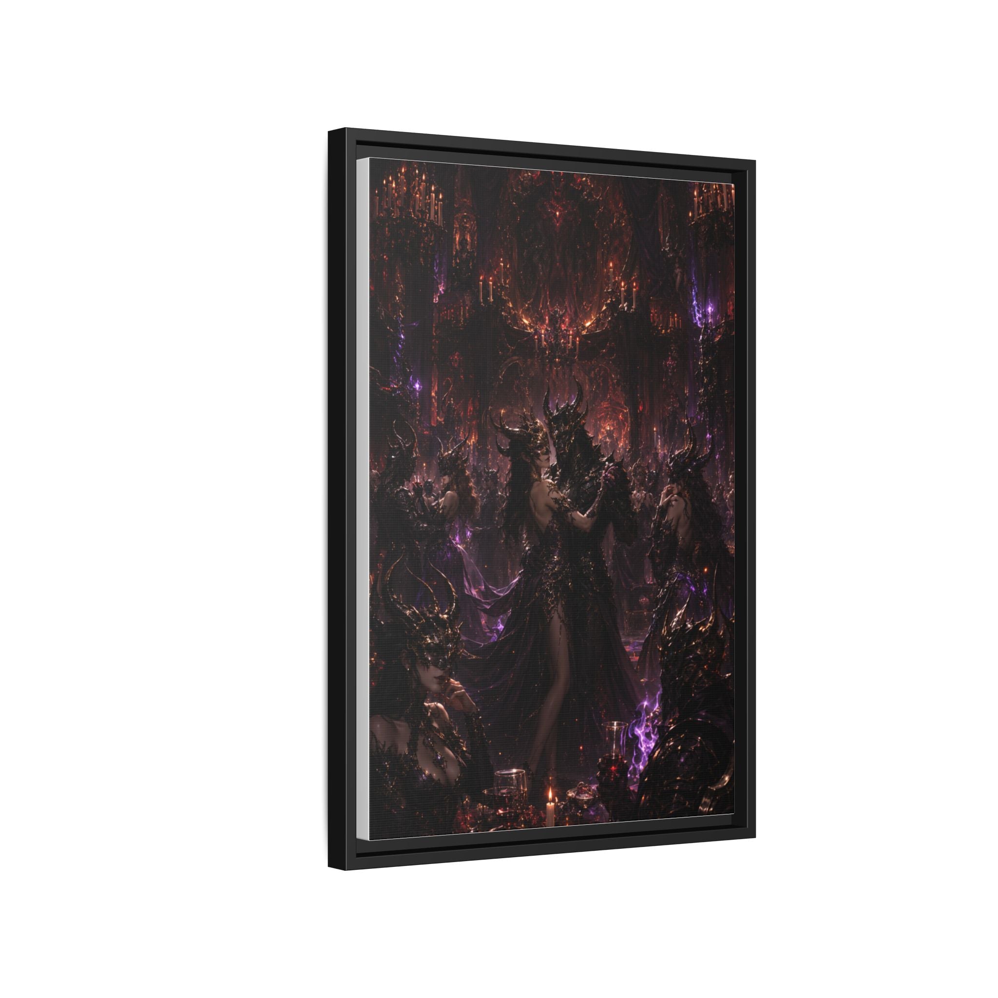 Framed Matte Canvas — Dark Fantasy Demon Lord Wall Art
