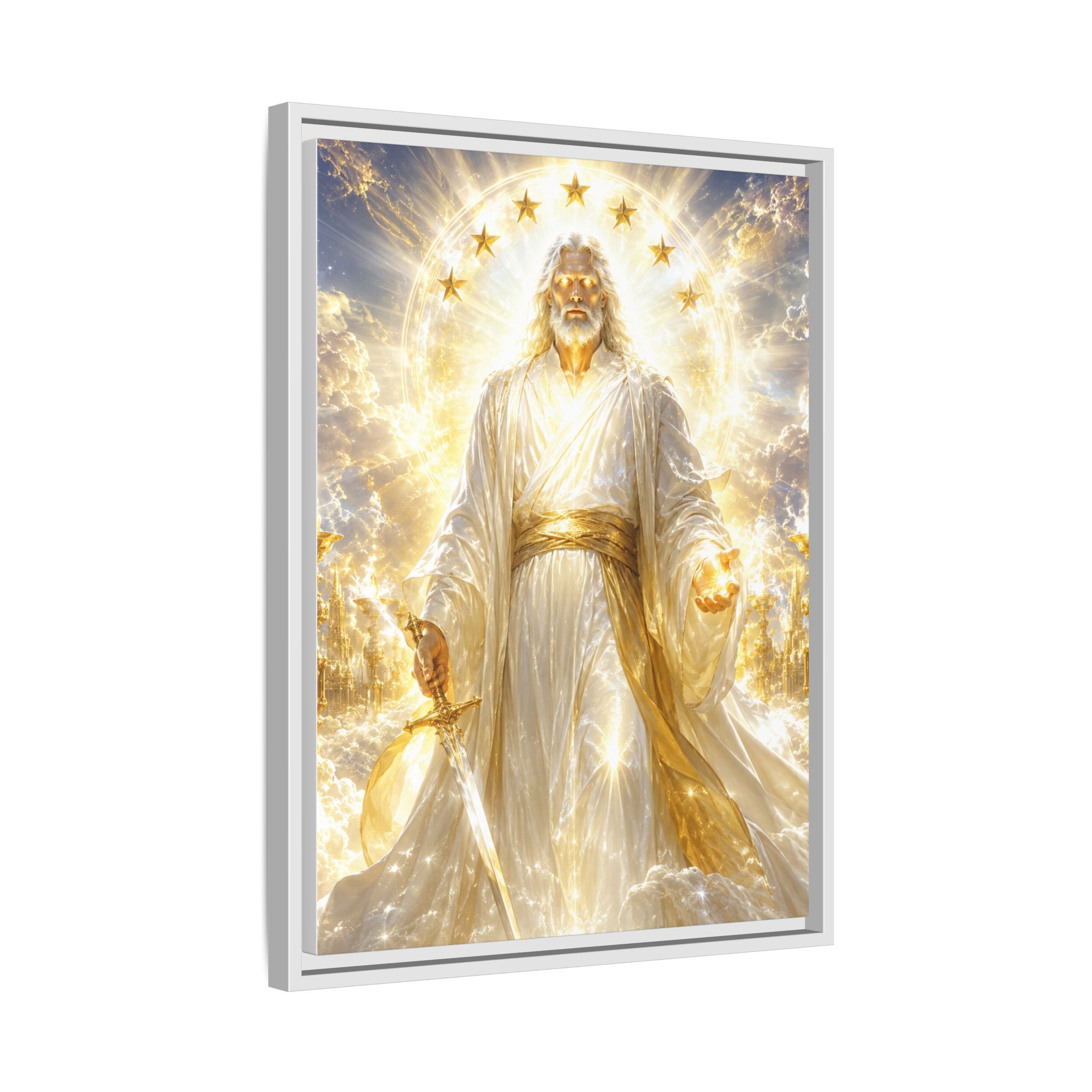 Framed Matte Canvas: Radiant Divine Christ Art Print