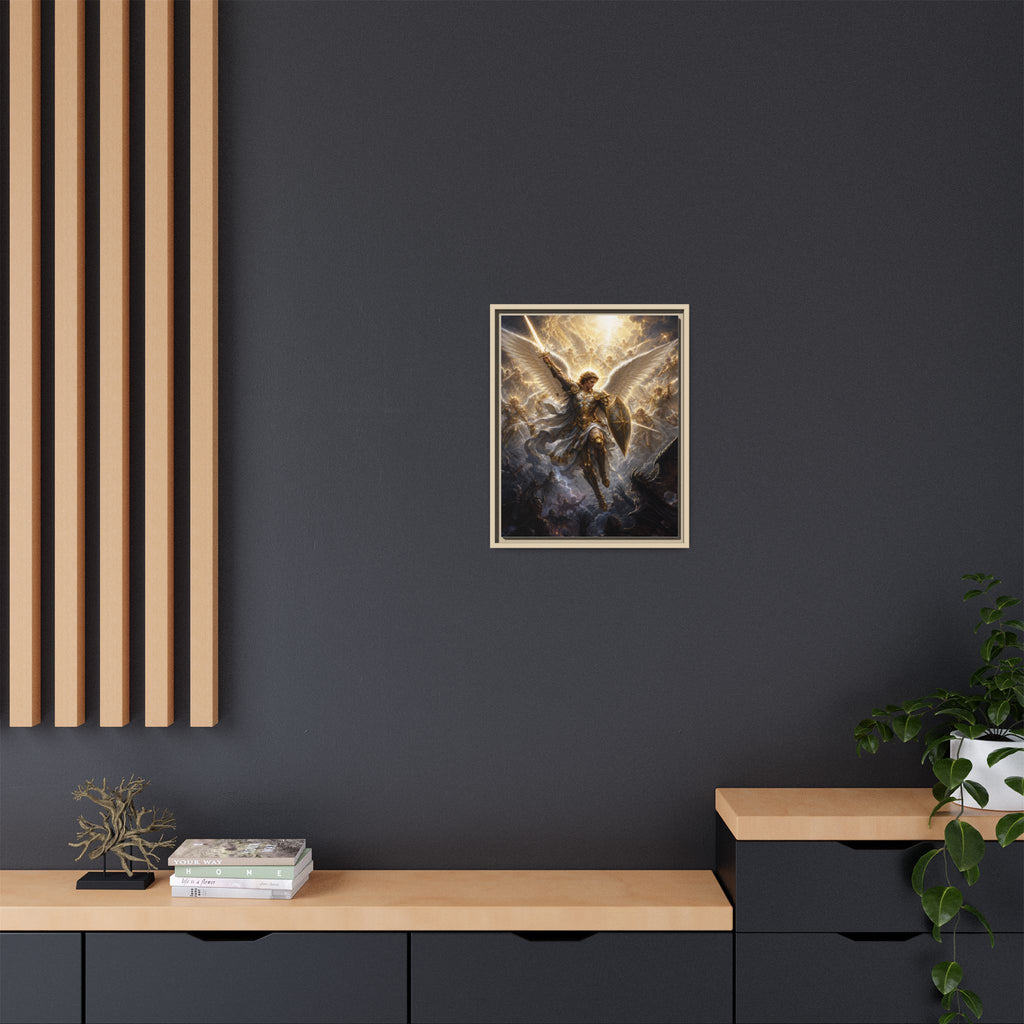 Framed Matte Canvas: Radiant Archangel Wall Art