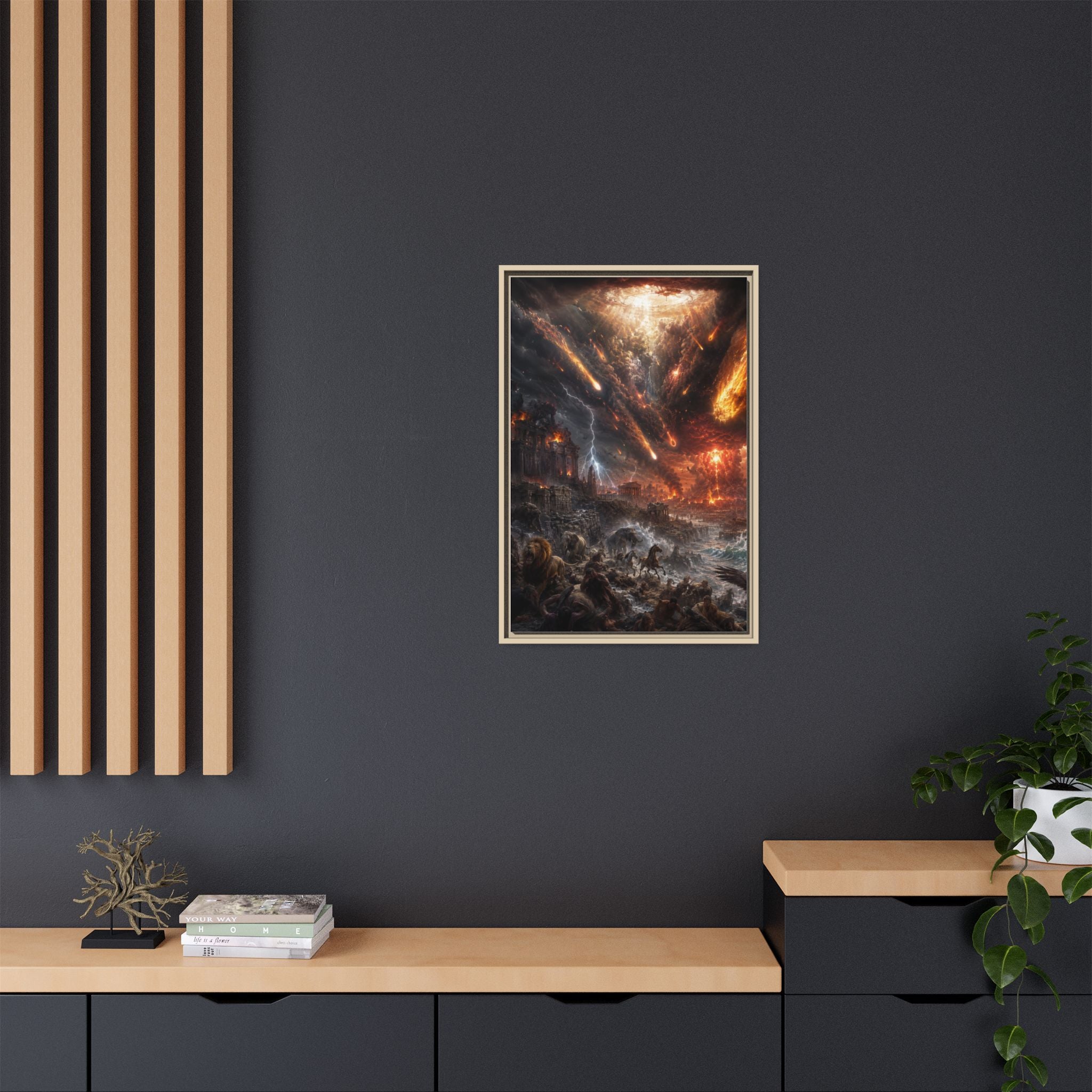 Apocalyptic Storm Matte Canvas Print (Framed)