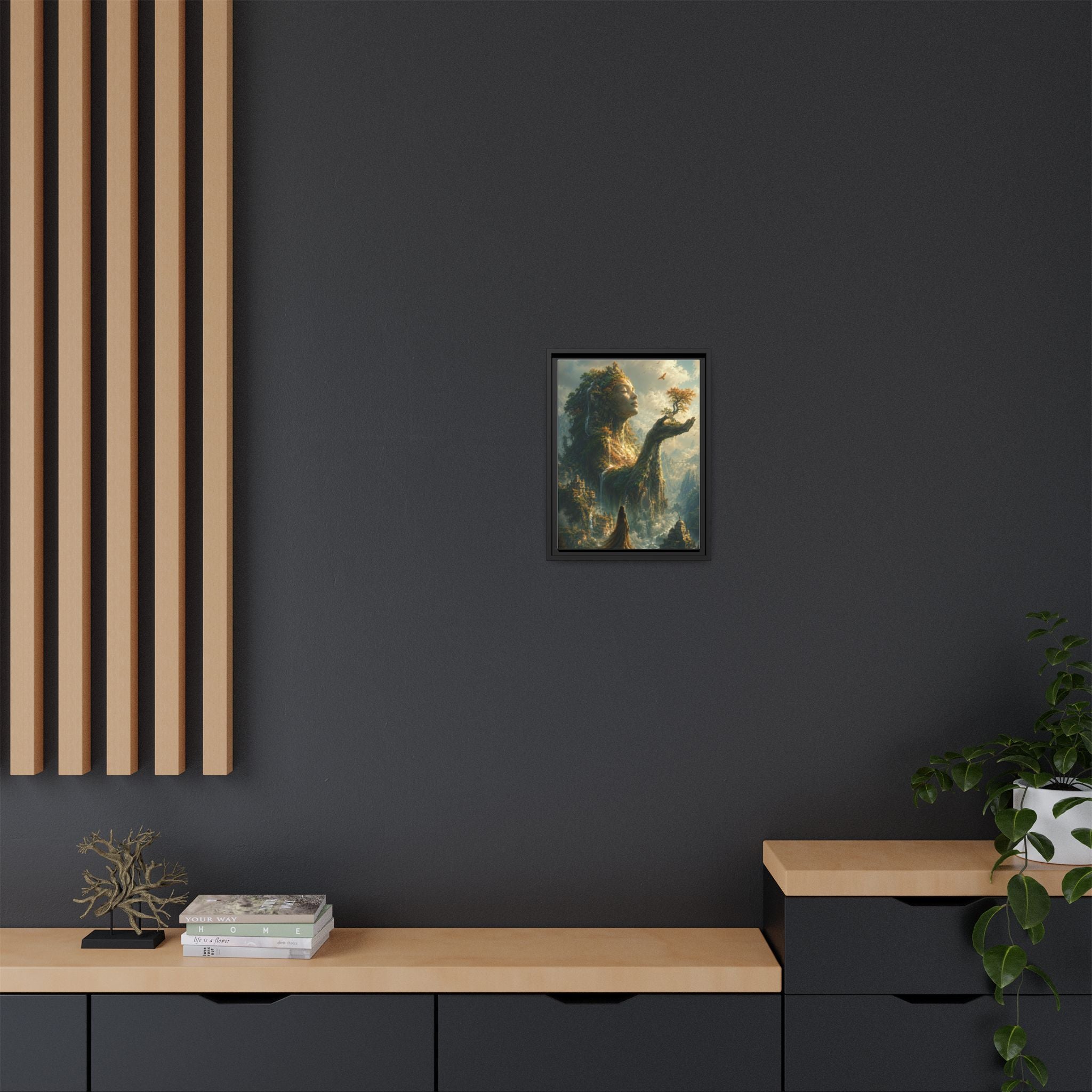 Framed Matte Canvas - Earth Goddess Fantasy Wall Art