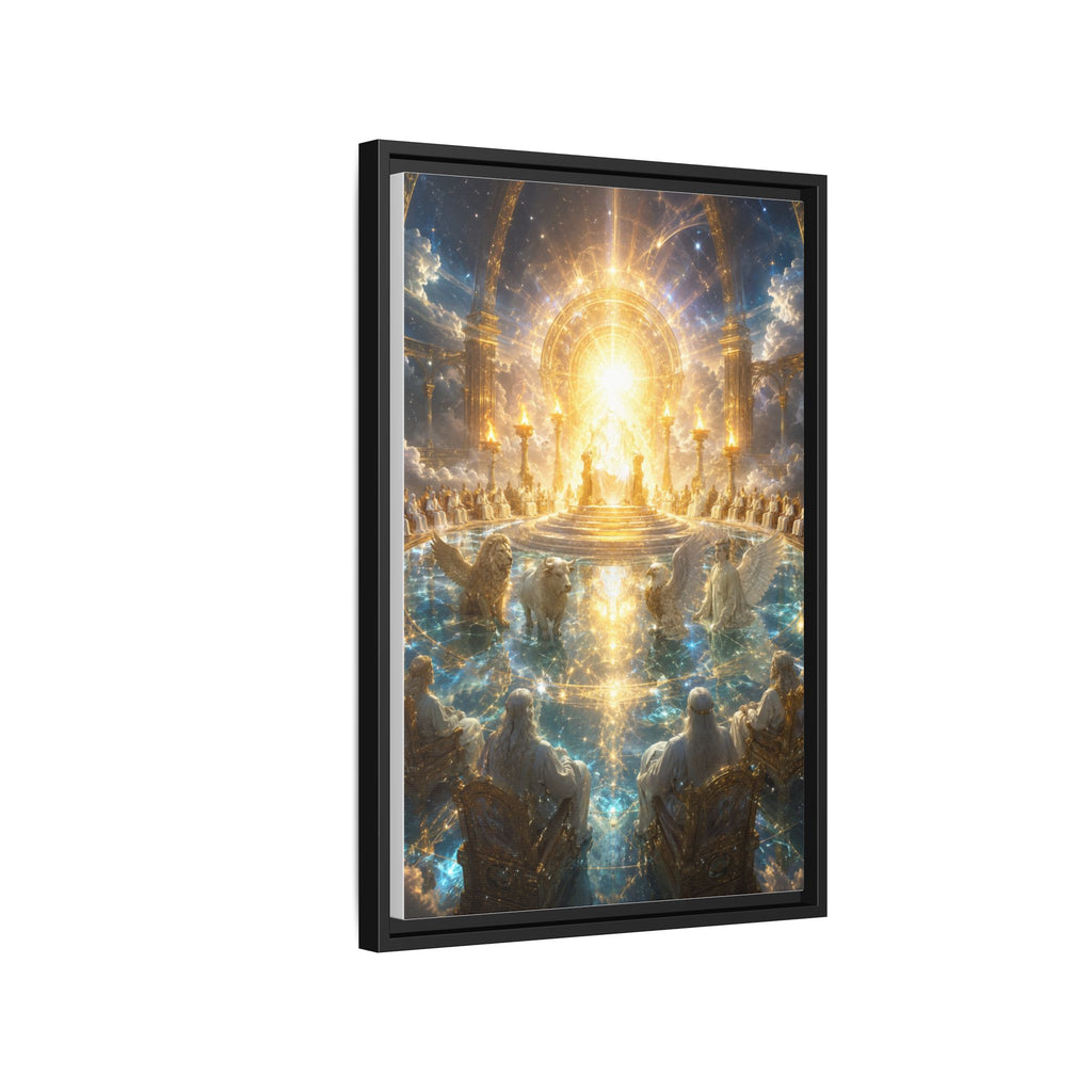 Heavenly Throne Room Matte Framed Canvas Print