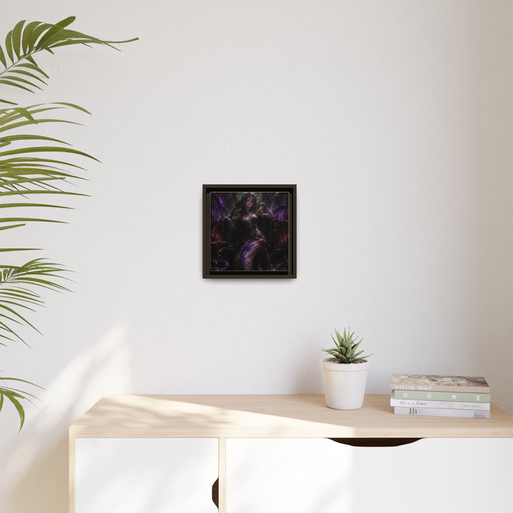 Dark Fantasy Goddess Matte Canvas Print — Framed Multi‑Color Wall Art
