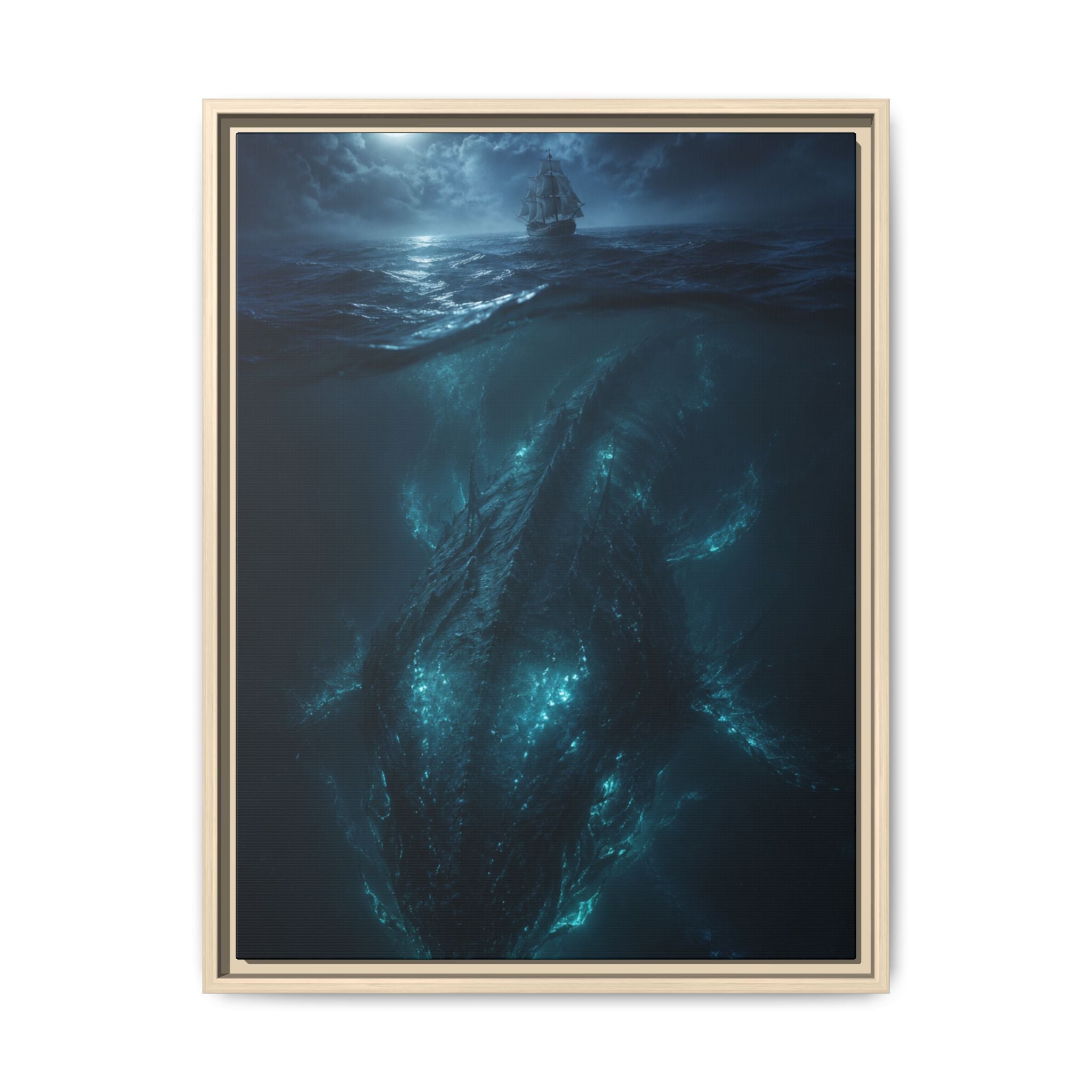 Fine Art Paper Print Wall Art — Mystical Moonlit Sea Creature Print