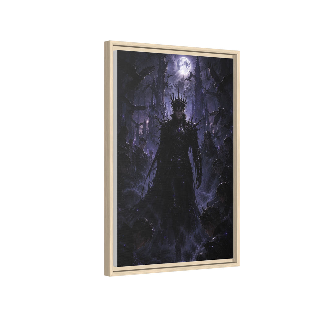 Dark King Matte Canvas Framed Print — Gothic Fantasy Wall Art