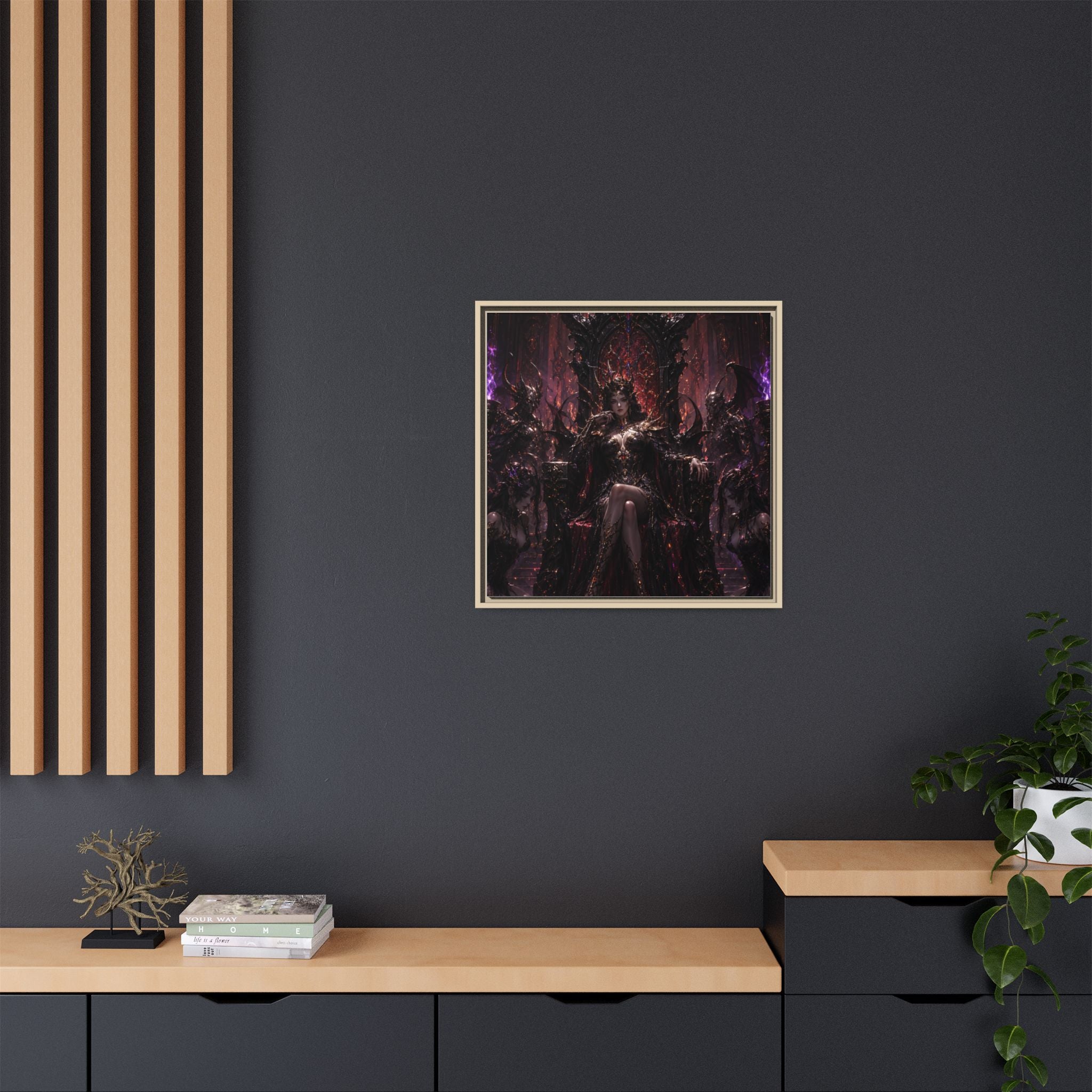 Dark Fantasy Queen Matte Canvas Framed Art
