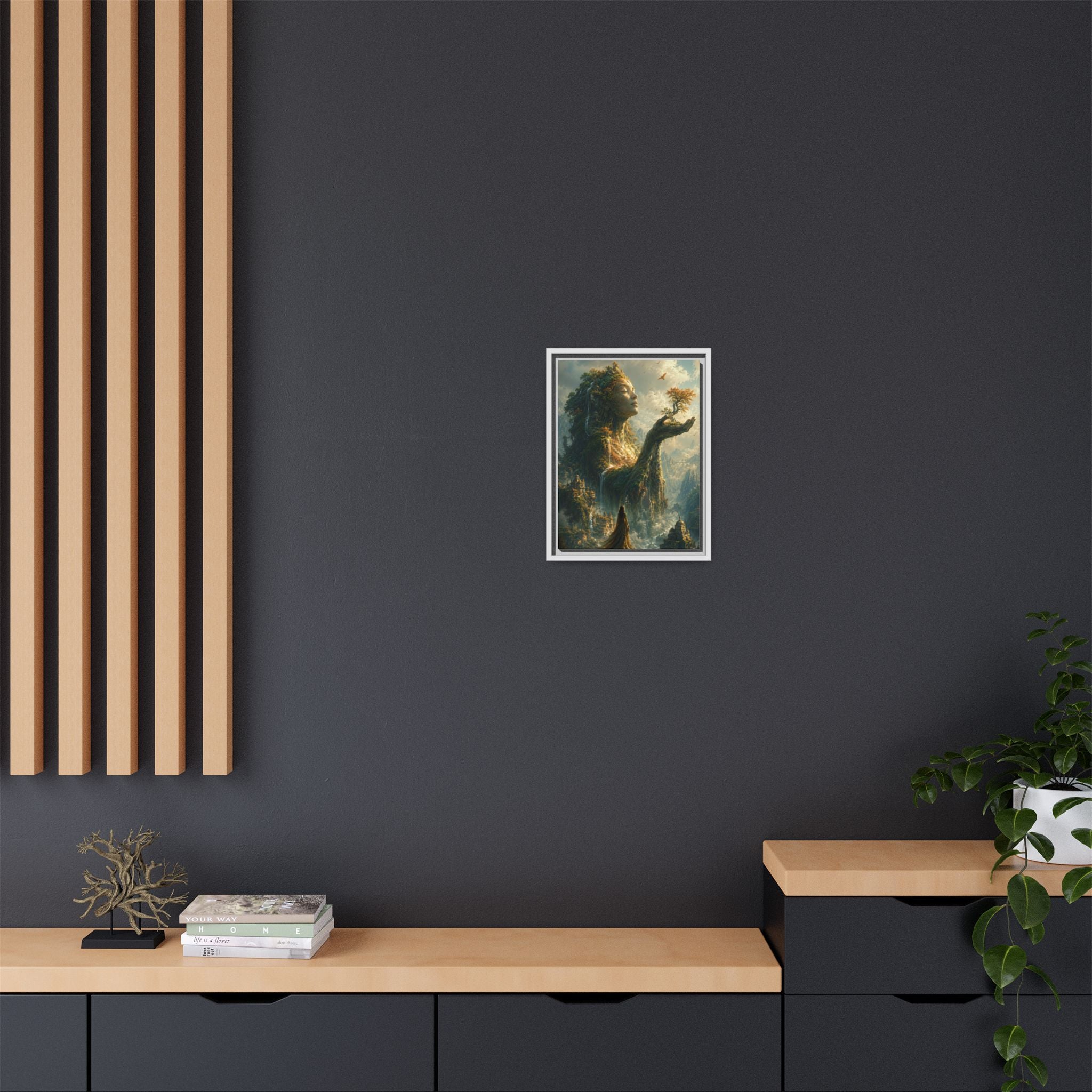 Framed Matte Canvas - Earth Goddess Fantasy Wall Art