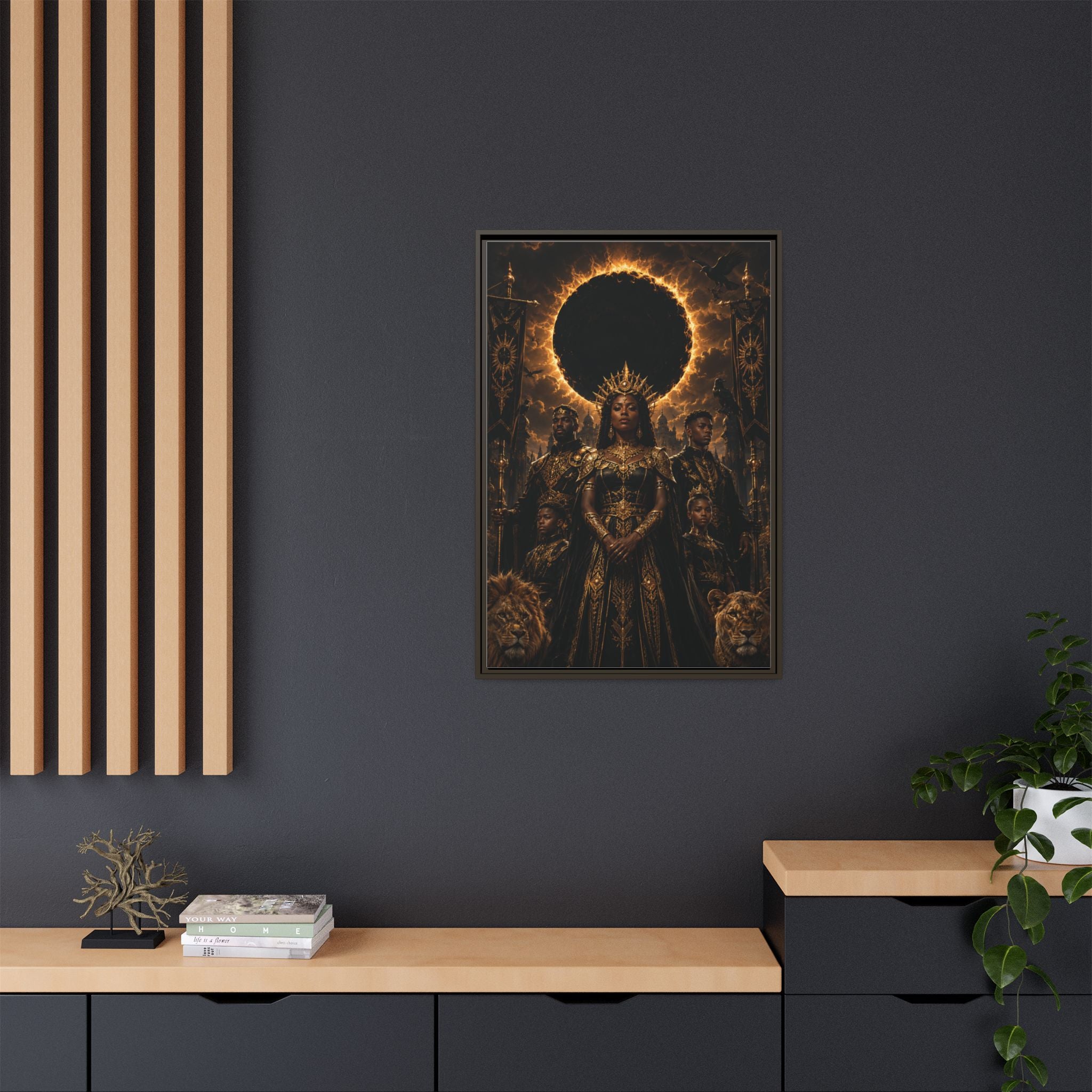 Regal Eclipse Matte Canvas Print — Framed Art Poster