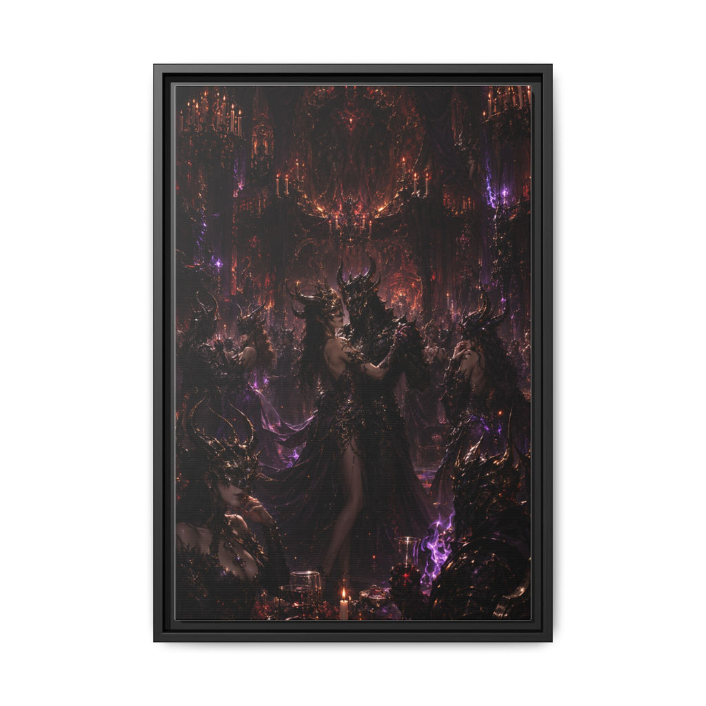 Framed Matte Canvas — Dark Fantasy Demon Lord Wall Art