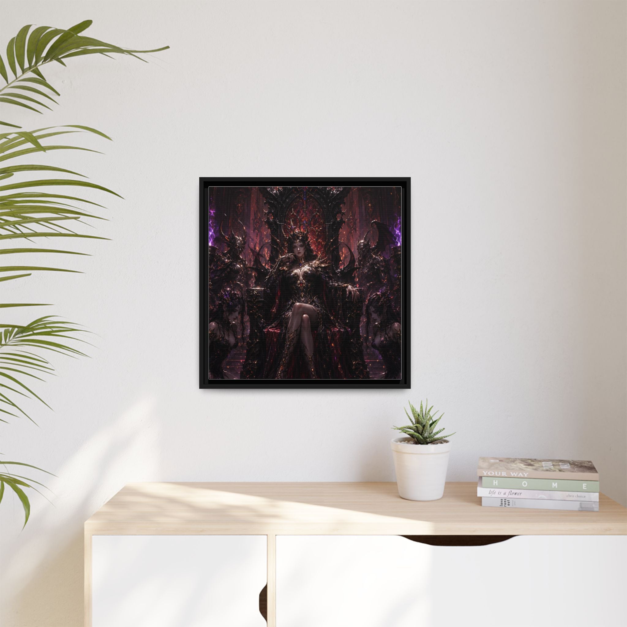 Dark Fantasy Queen Matte Canvas Framed Art