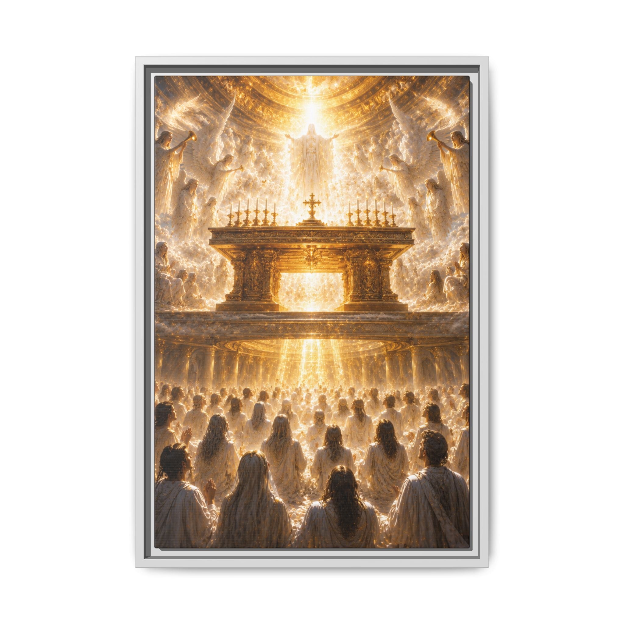 Heavenly Altar Fine Art Paper Print Wall Art — Spiritual Church Scene