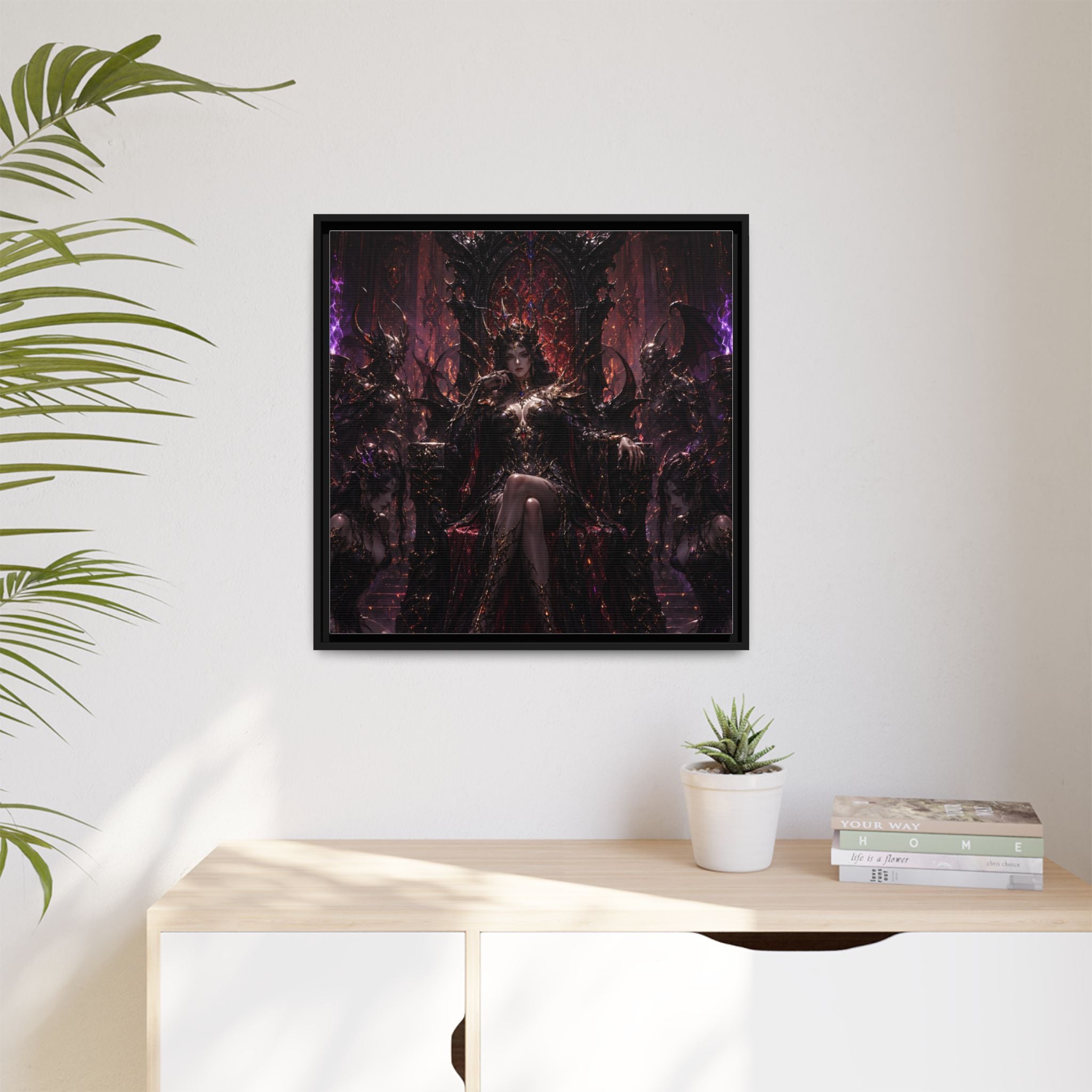 Dark Fantasy Queen Matte Canvas Framed Art