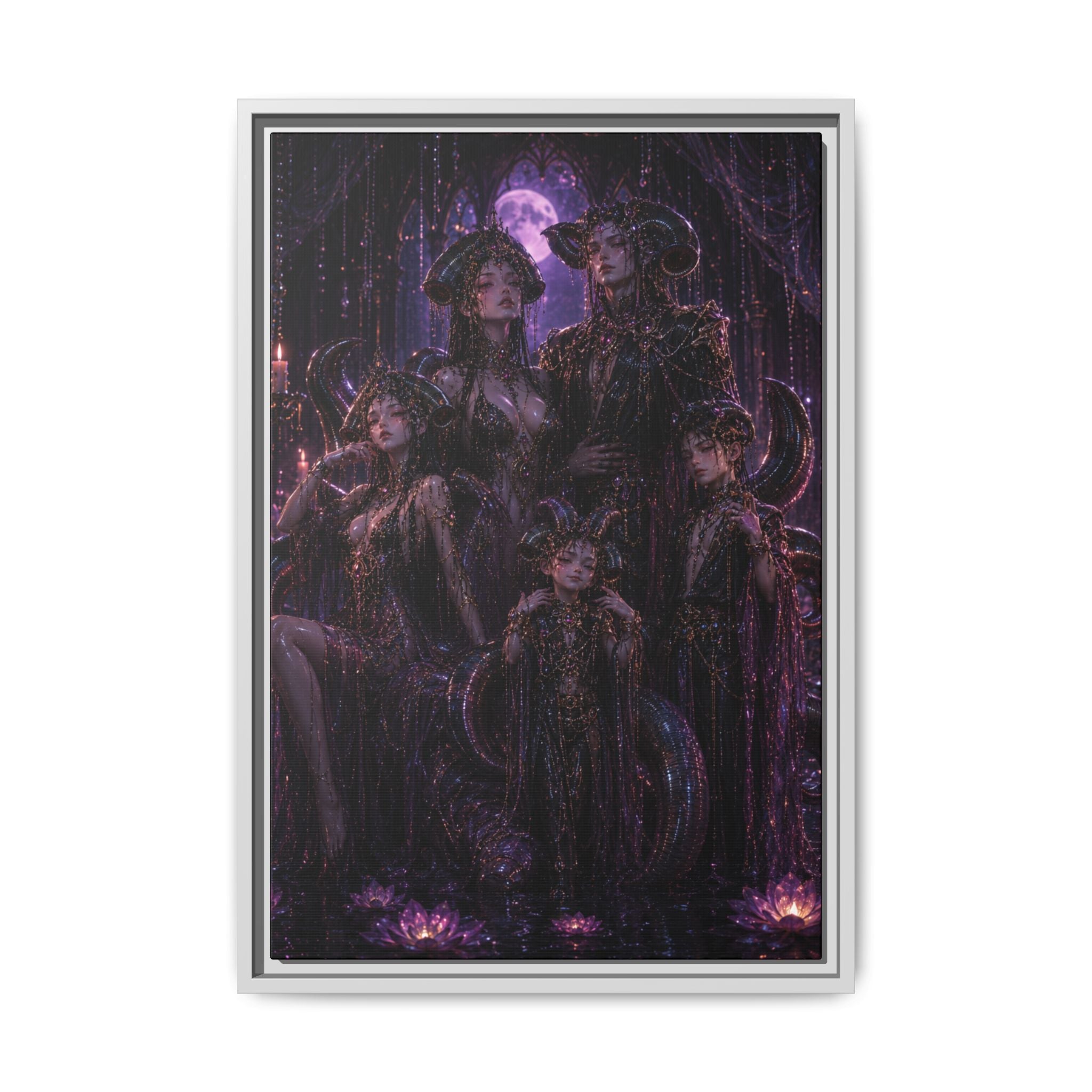 Gothic Moon Leeches Matte Fine Art Paper Print
