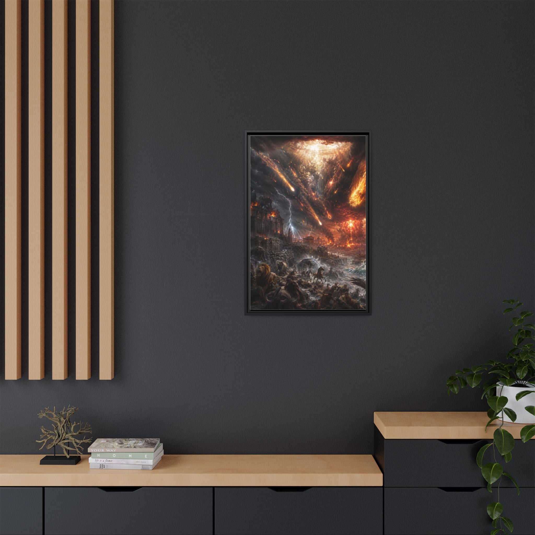 Apocalyptic Storm Matte Canvas Print (Framed)