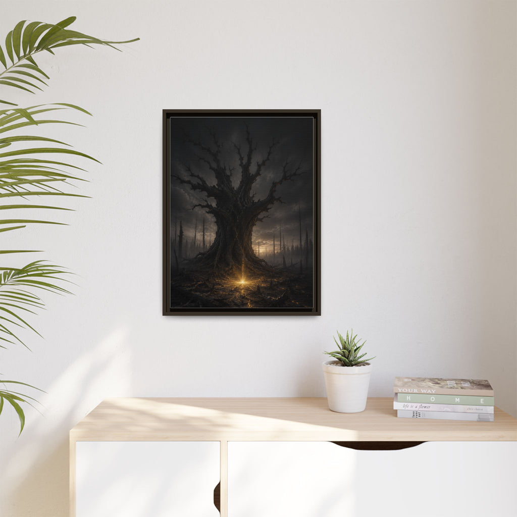 Dark Fantasy Tree Canvas Print — Framed Matte Wall Art
