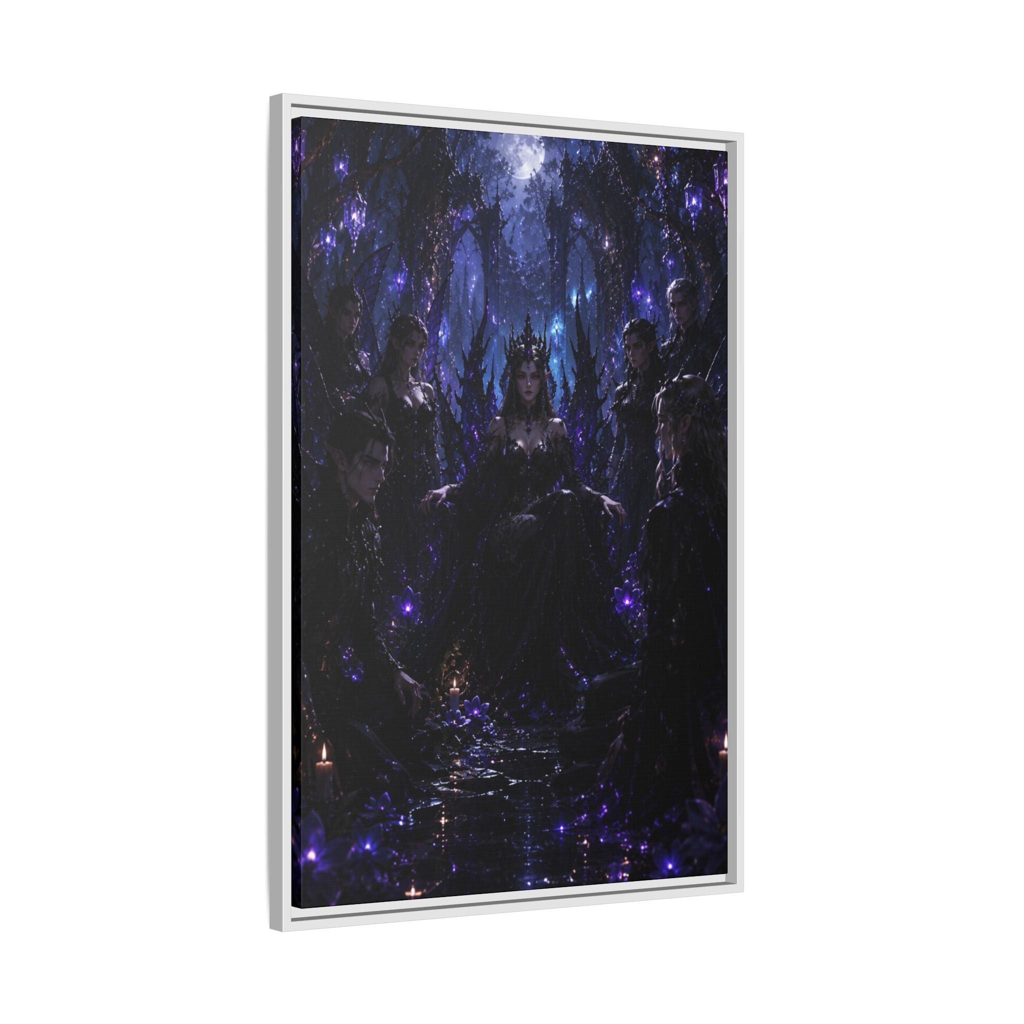 Dark Fantasy Throne Room Fine Art Paper Print — Gothic Wall Art
