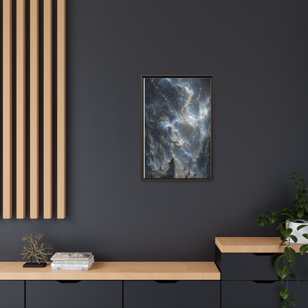 Framed Matte Canvas Print — Ethereal Star Goddess Fantasy Wall Art