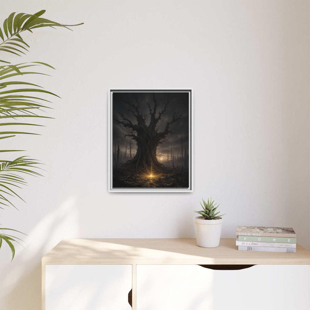 Dark Fantasy Tree Canvas Print — Framed Matte Wall Art