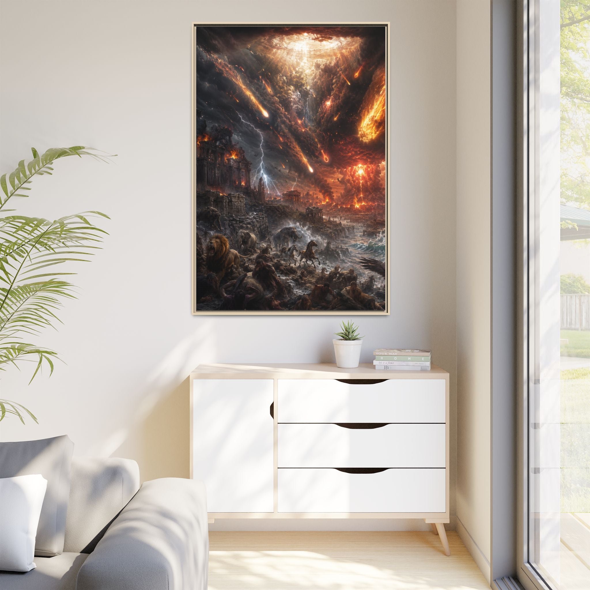 Apocalyptic Storm Matte Canvas Print (Framed)