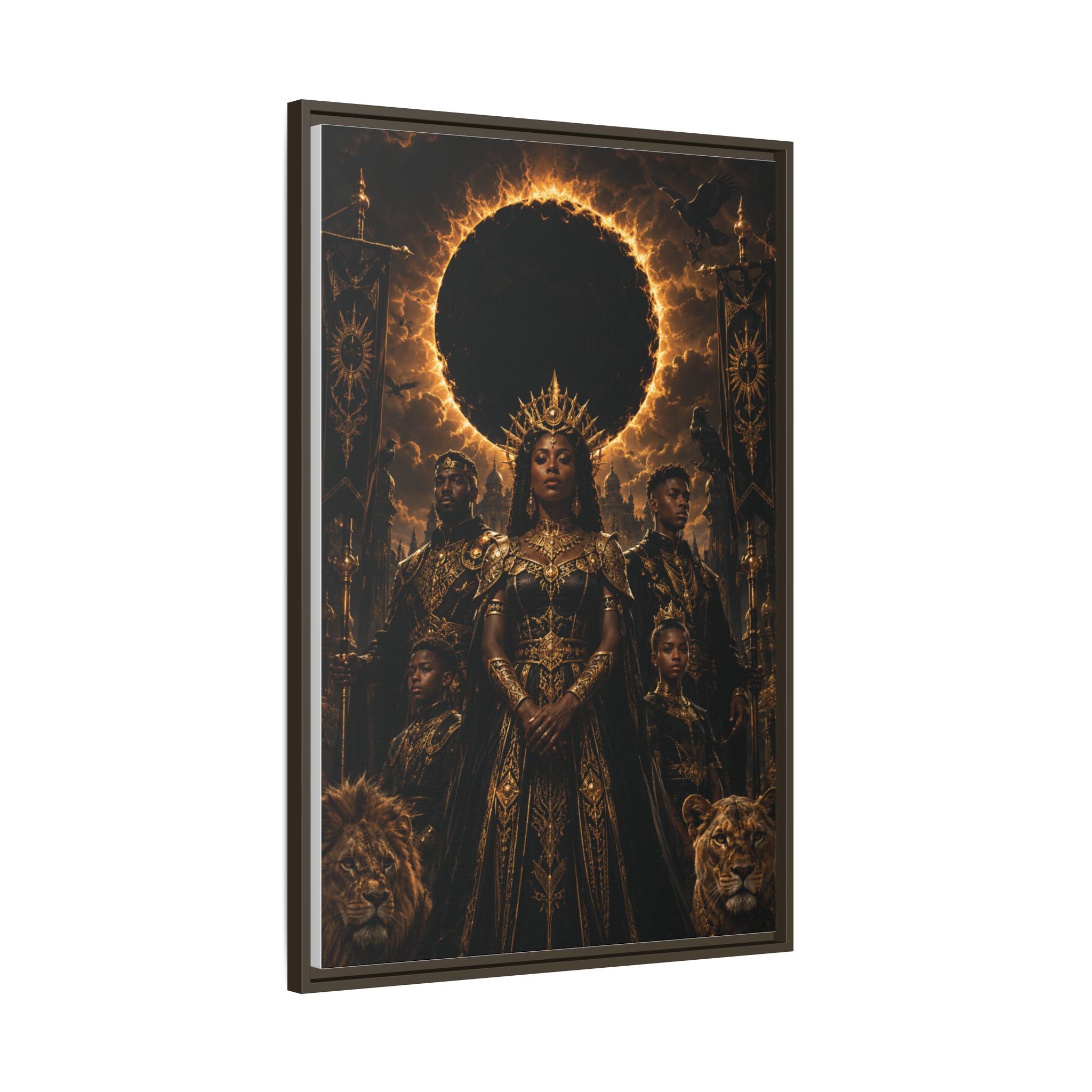 Regal Eclipse Matte Canvas Print — Framed Art Poster